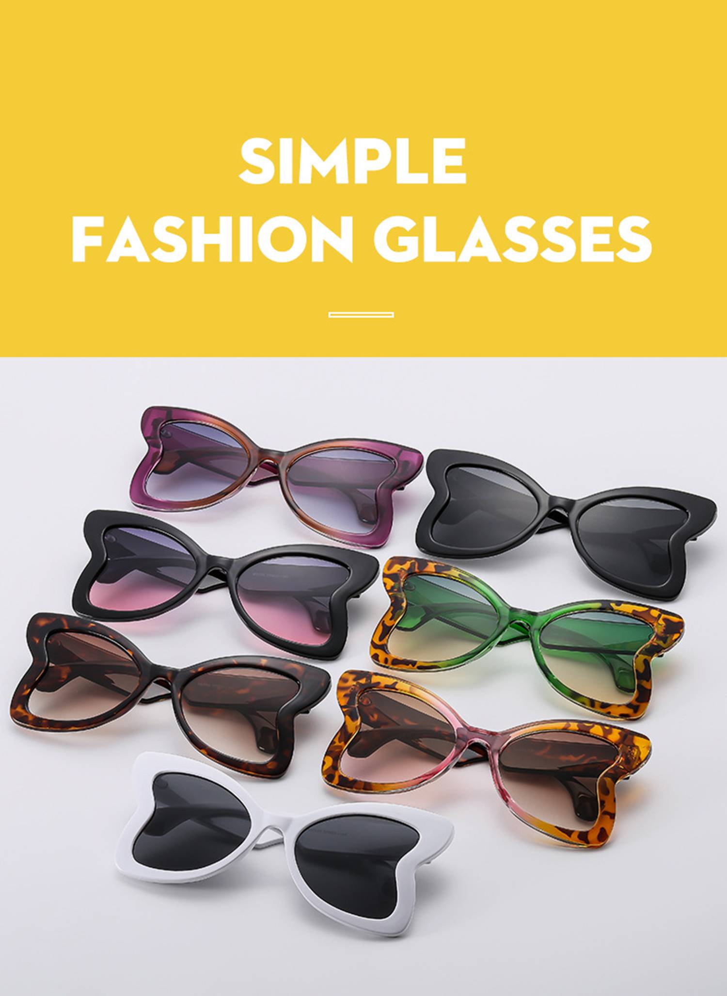 Vintage Classic Butterfly Shape Sunglasses 5