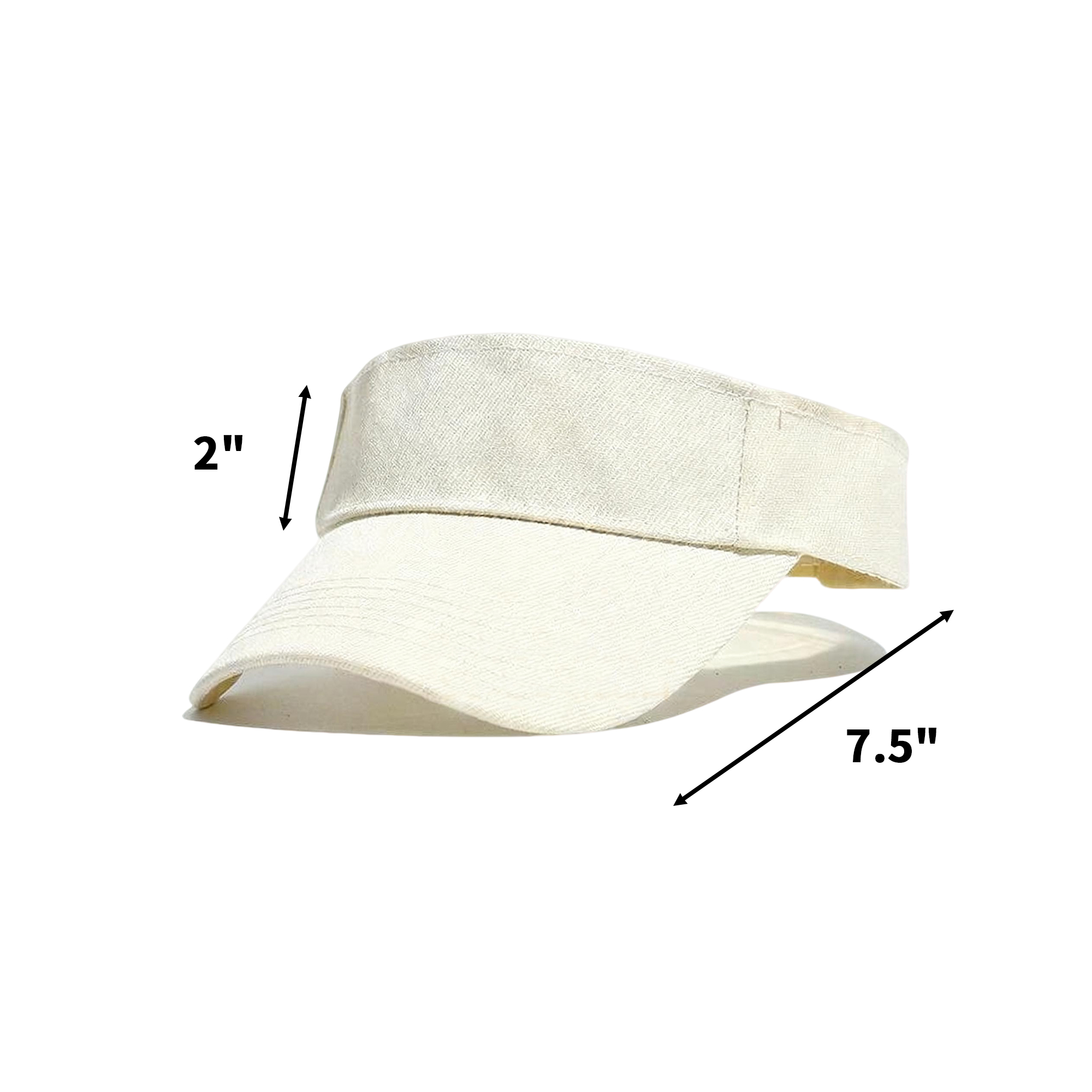 Cotton Sun Visor Adjustable 22 To 24" 1