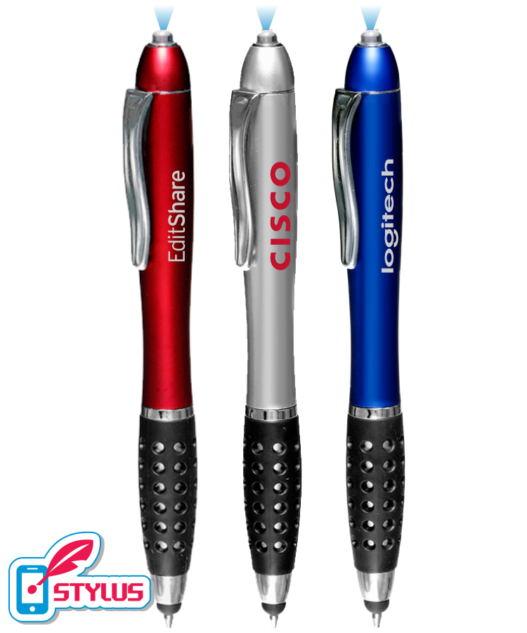 "Brilliant" 3-in1 LED Flashlight Stylus Pen 1