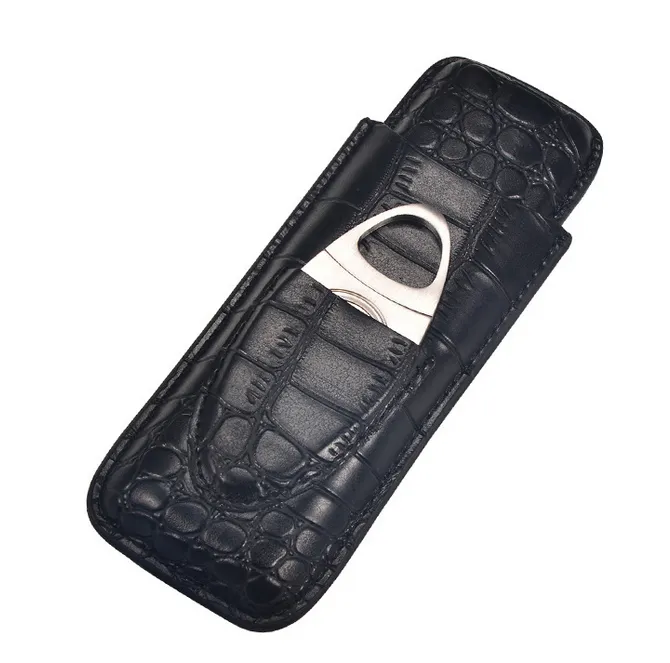Portable Genuine Leather Cigar Case 3