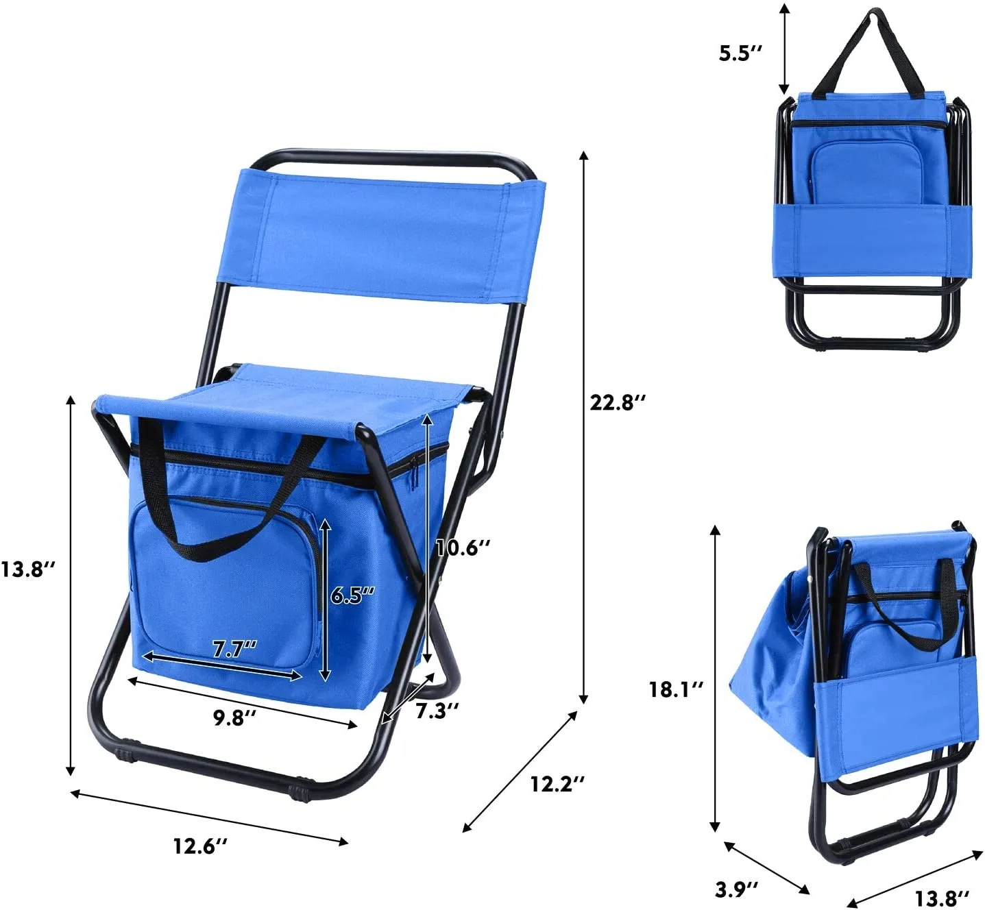 Folding Fishing/Camping Chair with Cooler Bag 2