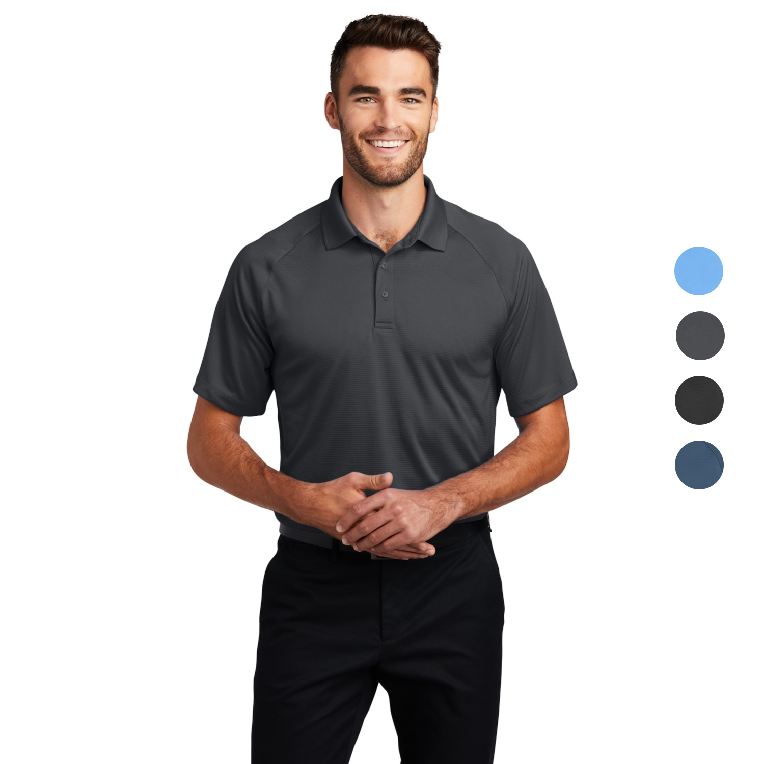 Port Authority Crossover Raglan Polo w/ Screen Print 5 oz. 3
