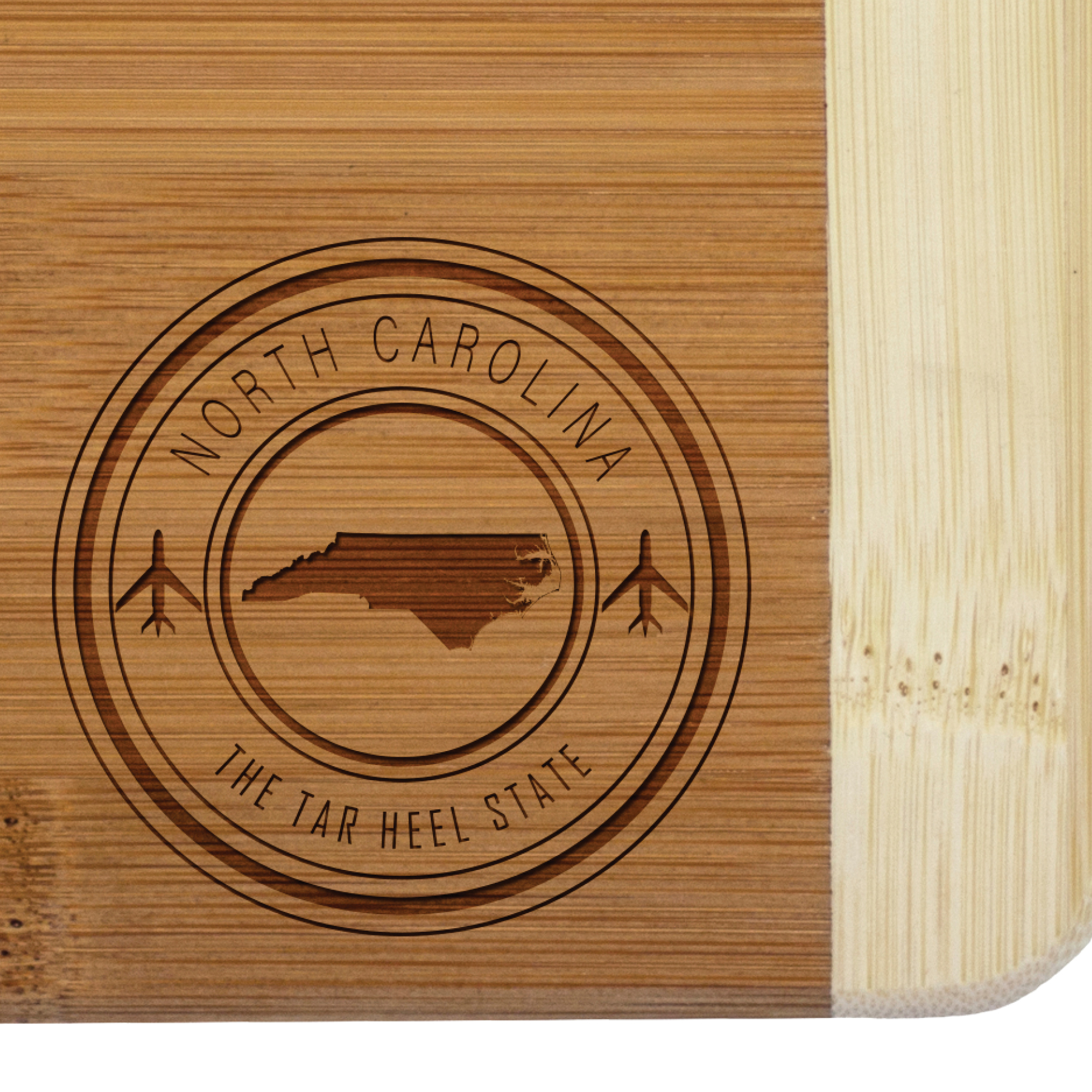 North Carolina State Stamp 2-Tone Bar Board 3