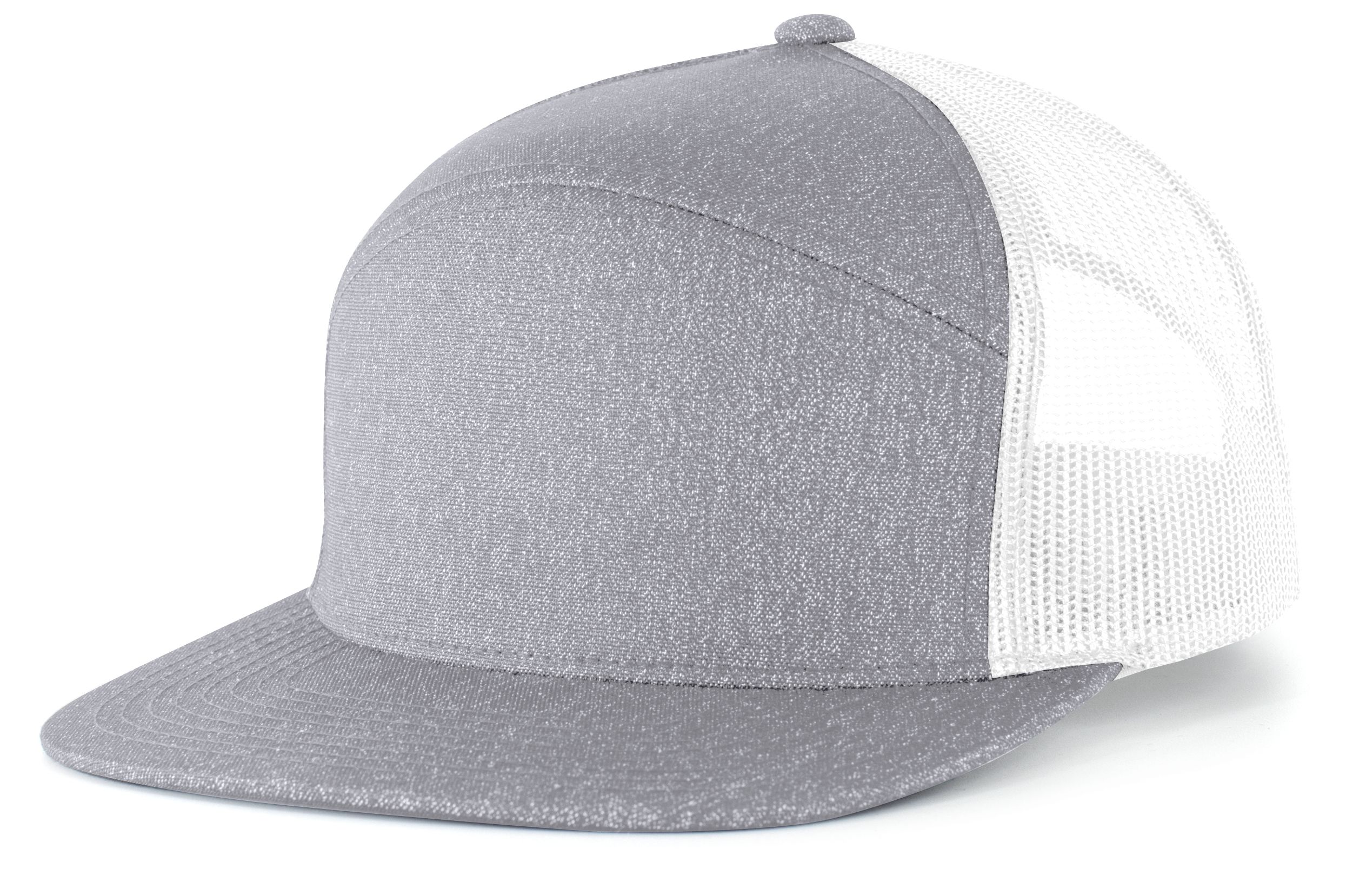 Heather 6-Panel Arch Trucker Snapback Cap 2