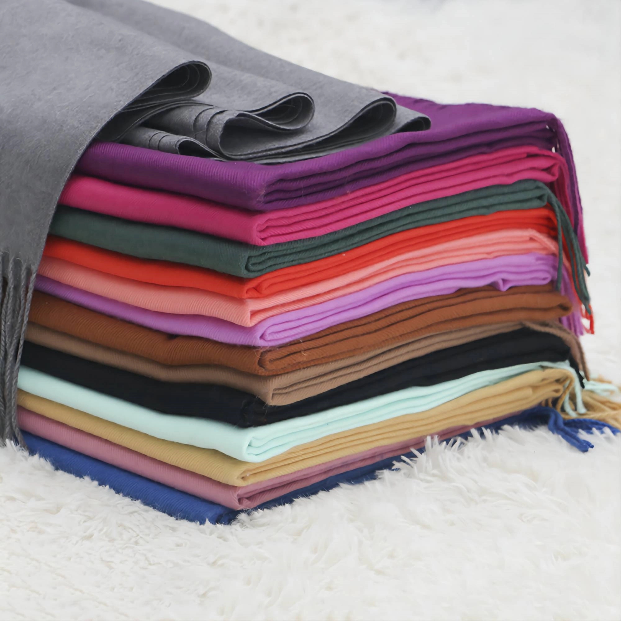 Autumn Faux Cashmere Scarf MOQ 100PCS 3