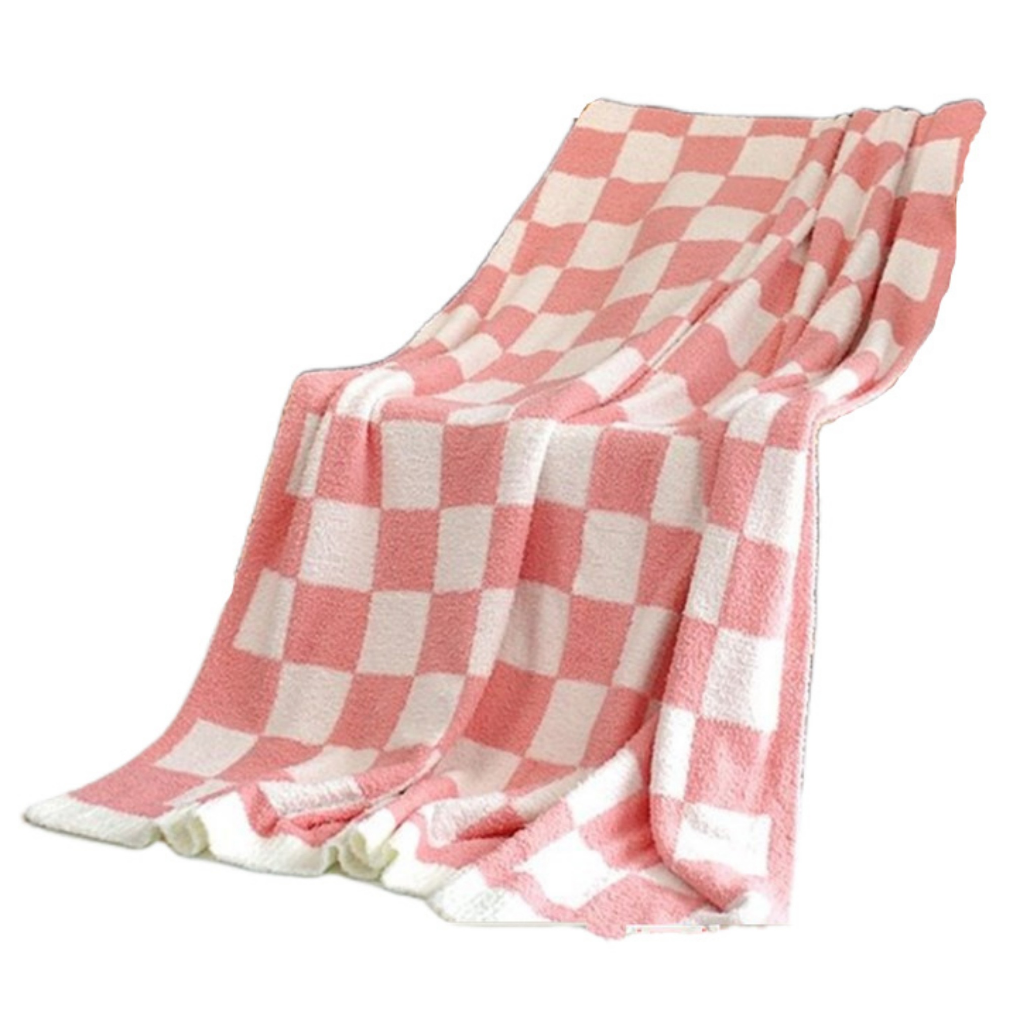 Fluffy Fuzzy Checkered Throw Blanket 4