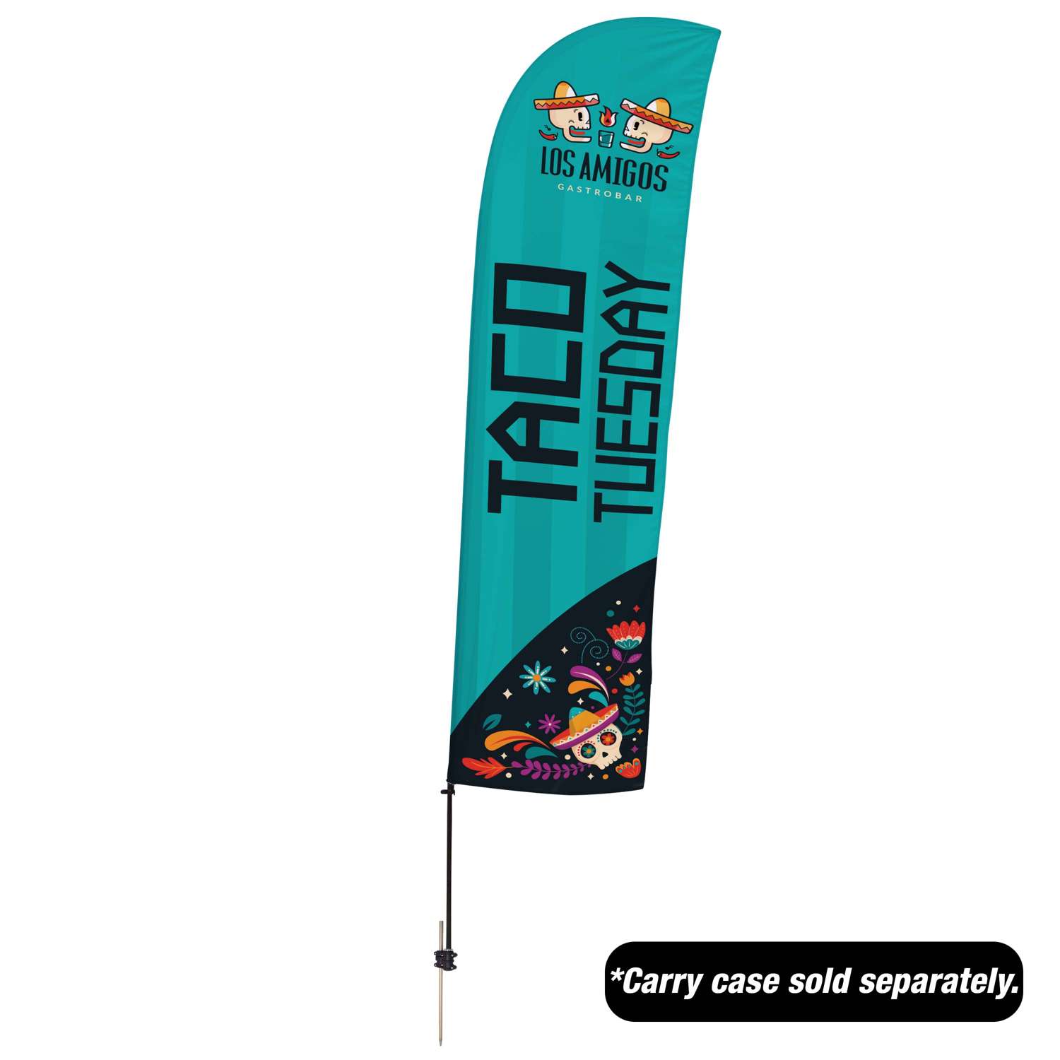 15' Value Blade Sail Sign Kit (Single-Sided with Spike Base)