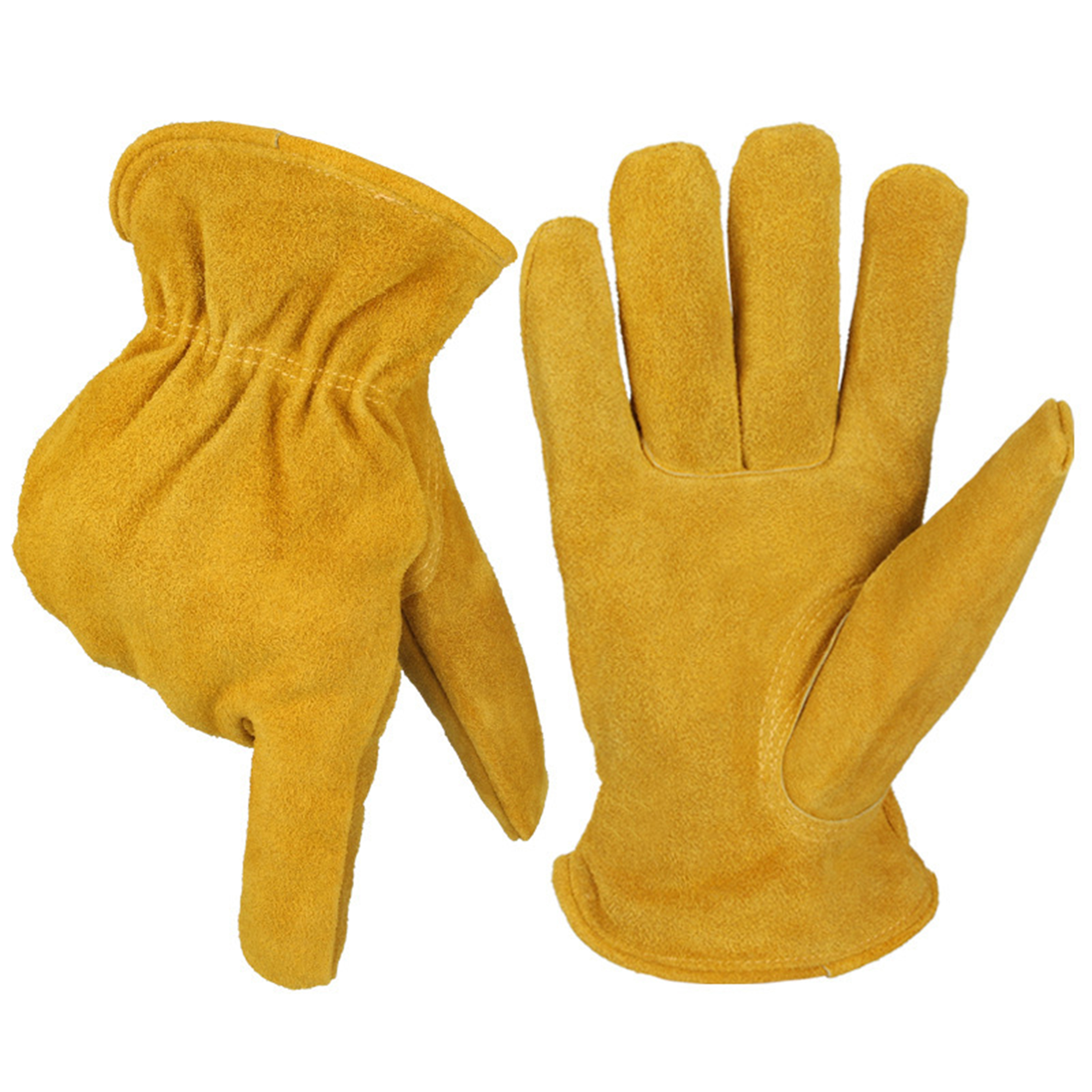 Cow Leather Velvet Wear-Resistant Gloves 7