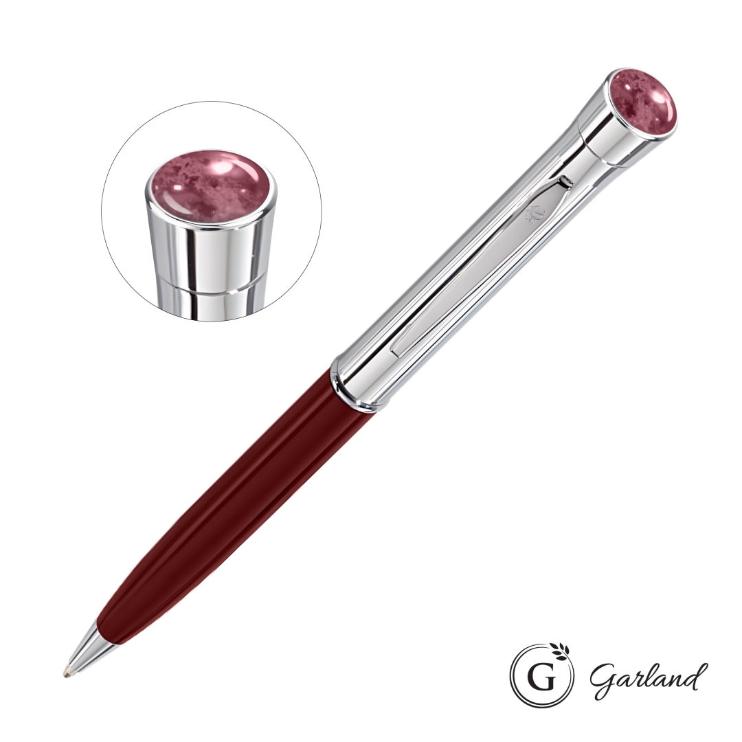 Garland® Monogram Aura Twist Ballpoint Pen - Chrome 9