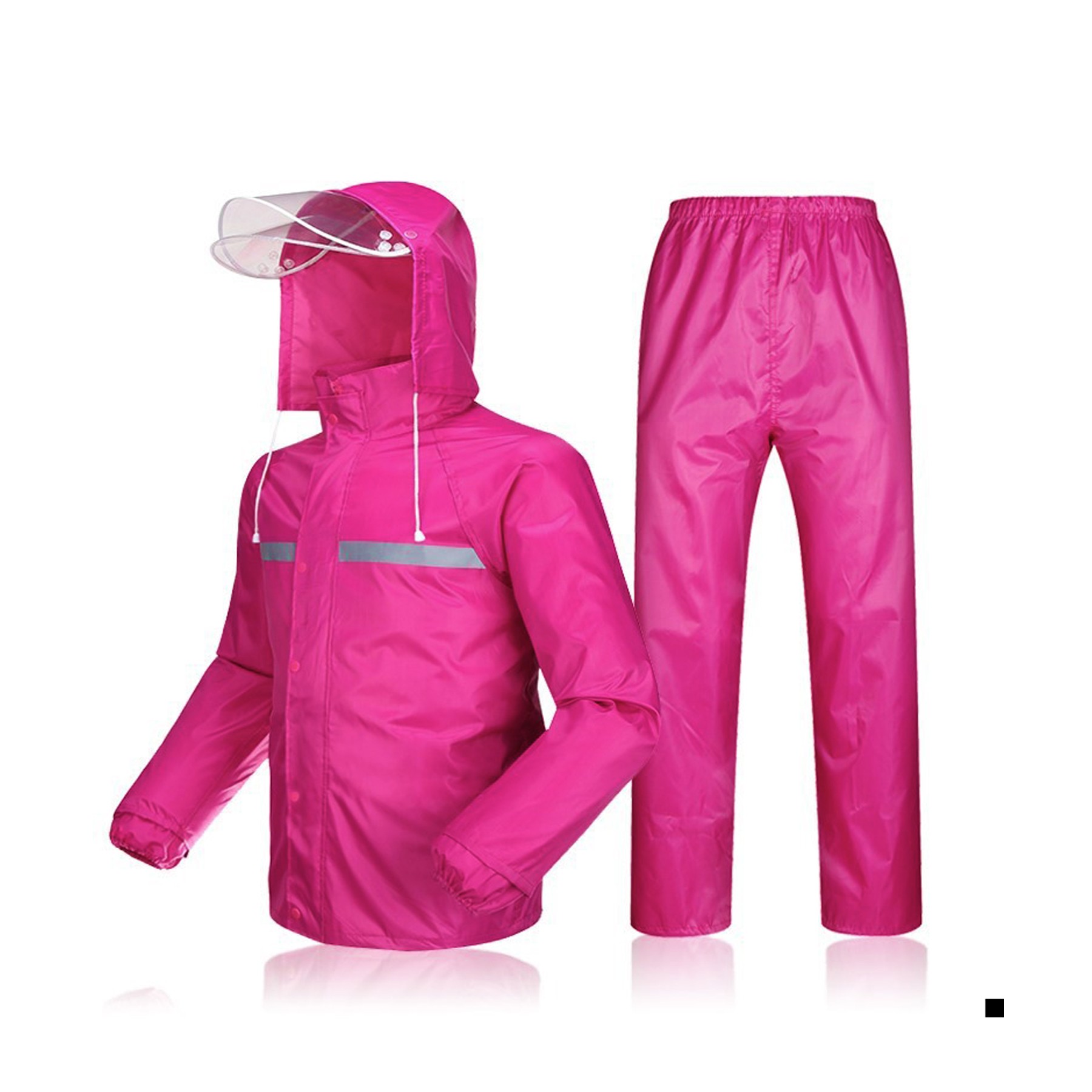 Hooded Reflective Rain Suit Set 7