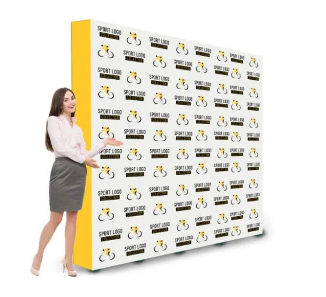 8ft x 8ft Step and Repeat Fabric Pop Up Straight Display 3
