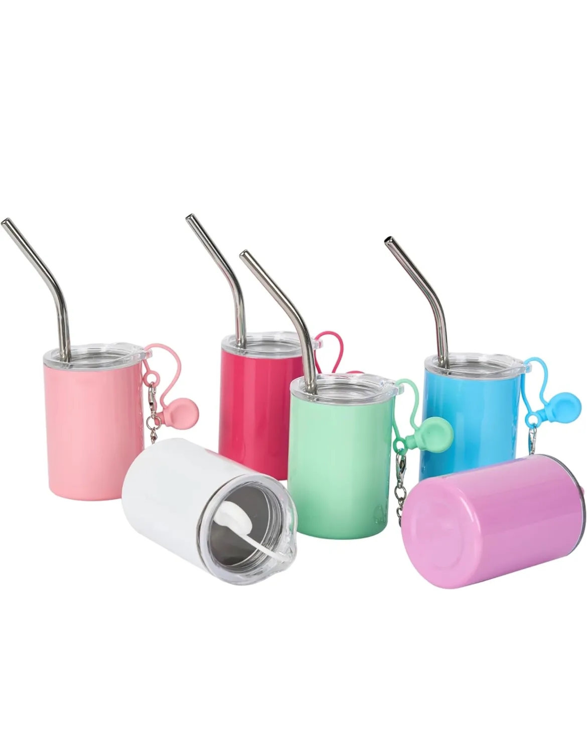 Mini Tumbler Shot Glass with Straw, Lids, Birthday Gifts 4