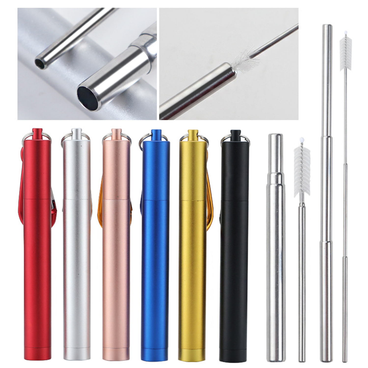 Collapsible Metal Straw With Case 3