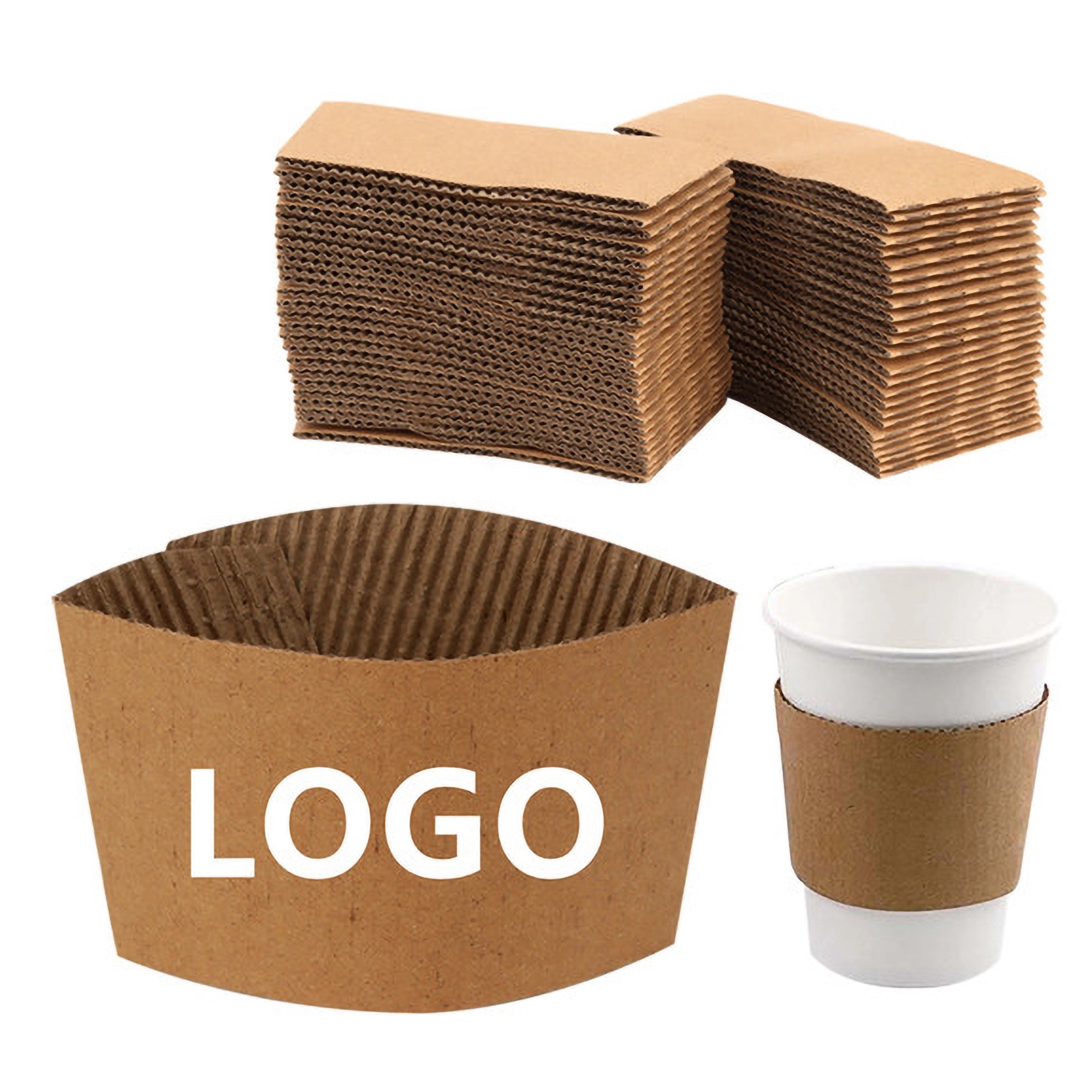 Corrugated Kraft Cup Coffee Sleeves 4