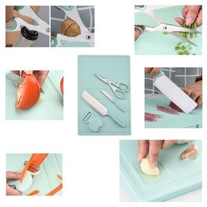 Compact Folding Cutting Board With Knife Set 3