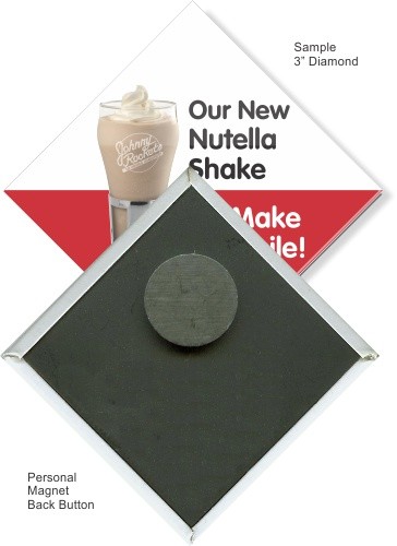 Personal Magnet 3 Inch Diamond Button 2