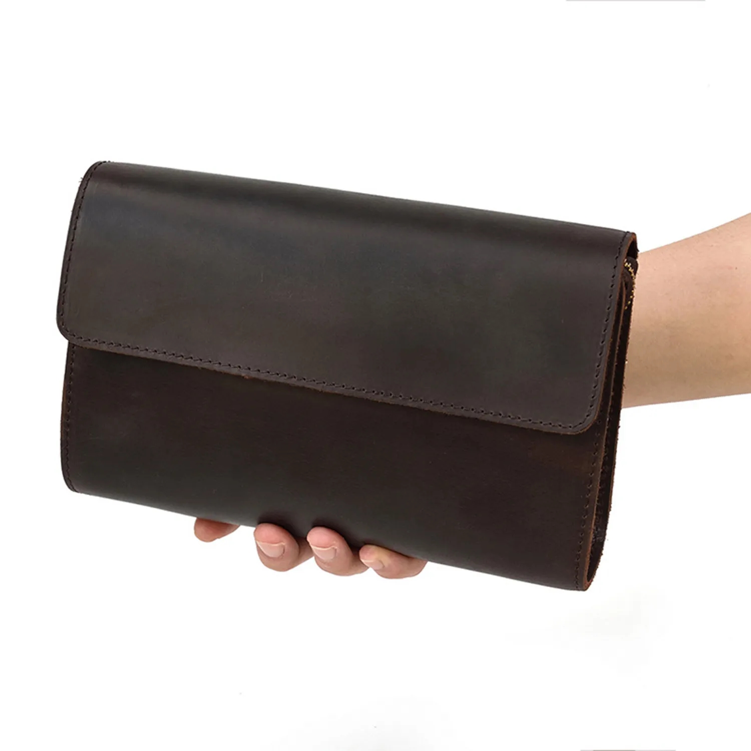Men's Genuine Leather Retro Multifunctional Wallet 9