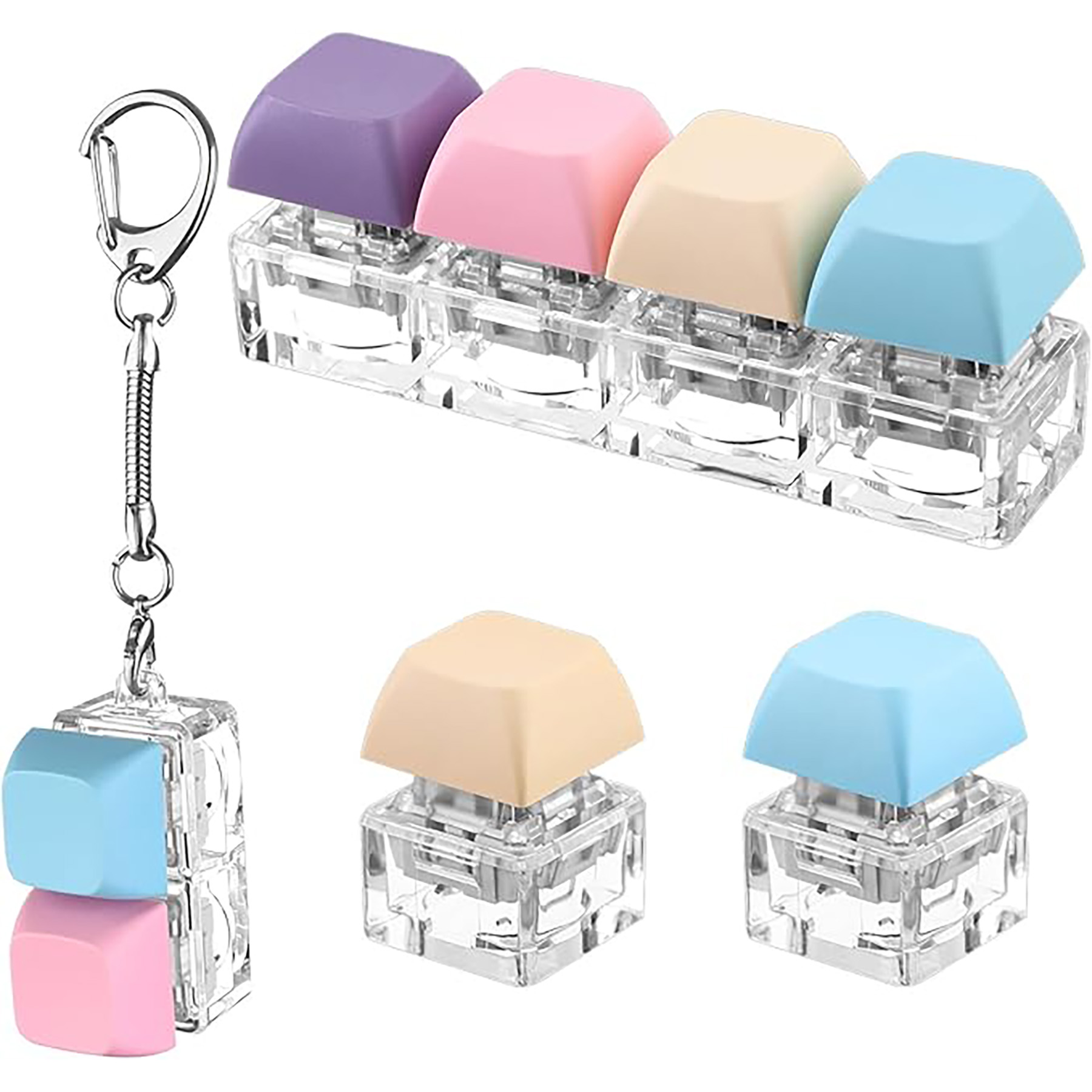 Keyboard Fingertip Decompression Keychain 5
