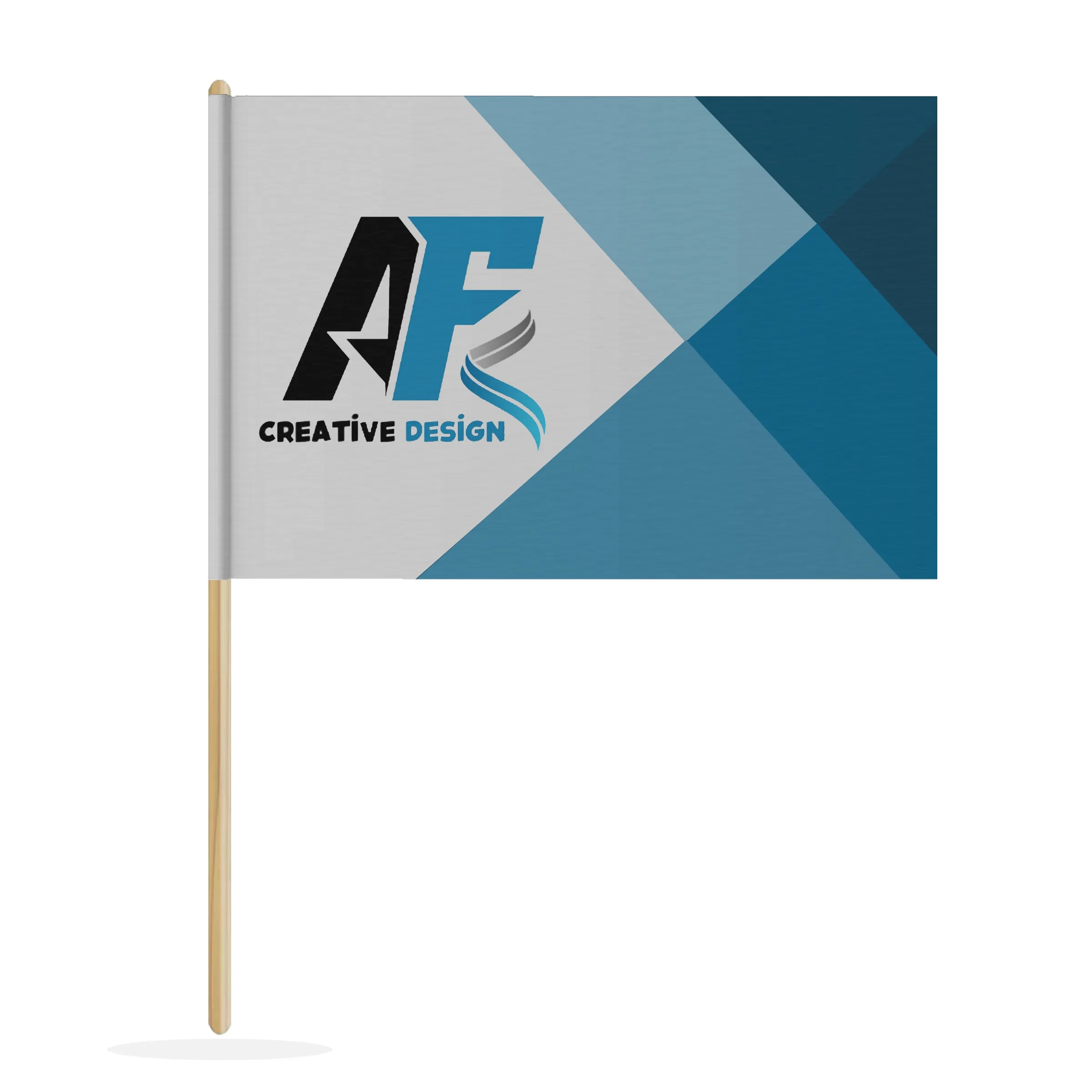 3.5" x 5.5" Custom Paper Stick Flag 2