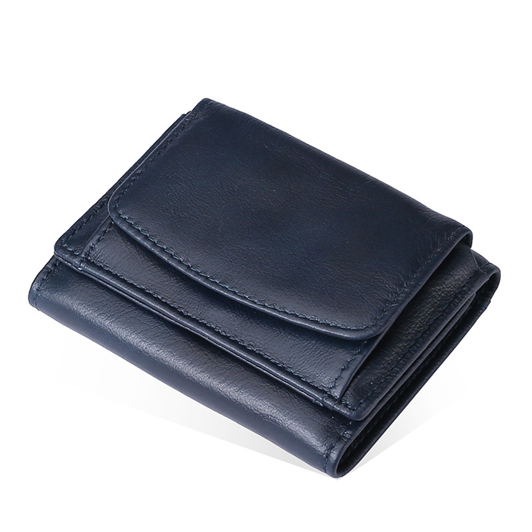 Genuine Cowhide Leather Foldable Mini Wallet 3