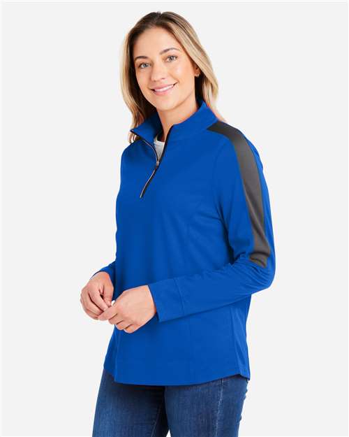Women's Market Snag Protect Mesh Colorblock Quarter-Zip Pullover - CE404W 16