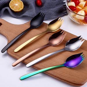 8.26 Inch Sturdy 2 IN 1 Salad Fork Spoon 28