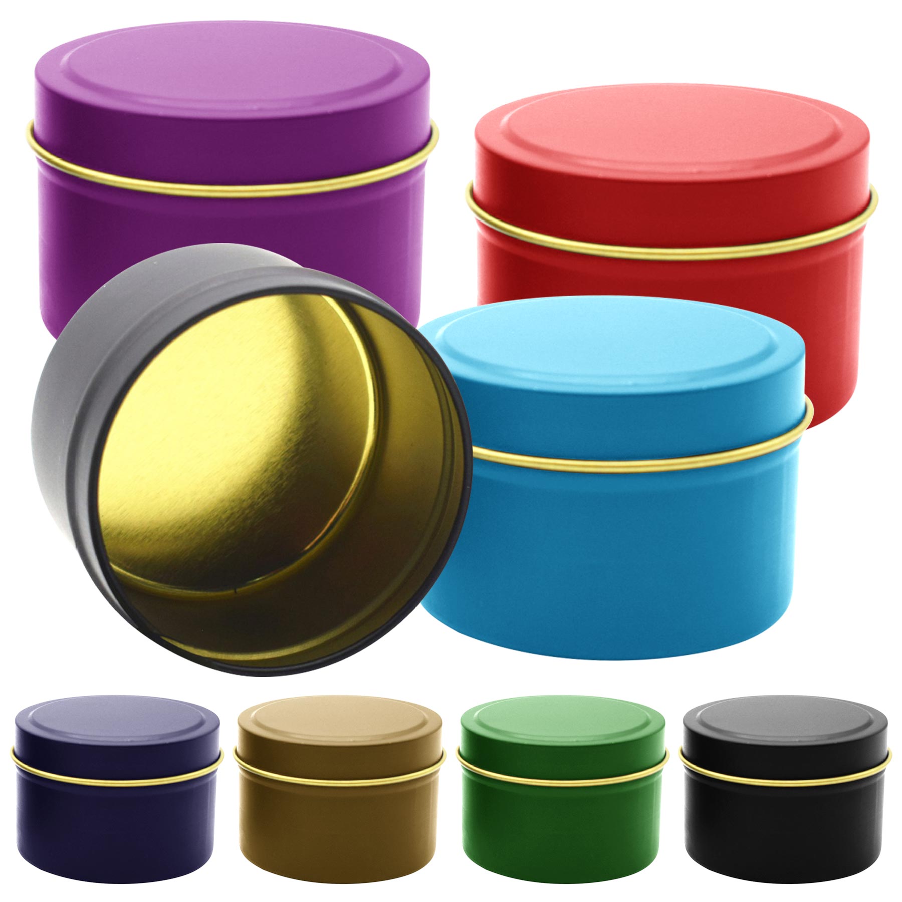 8 Oz Metal Round Tins 2