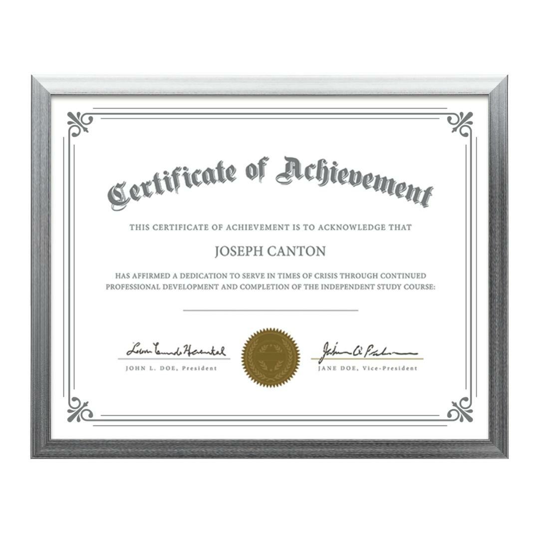 Calais Certificate Frame - Silver 4