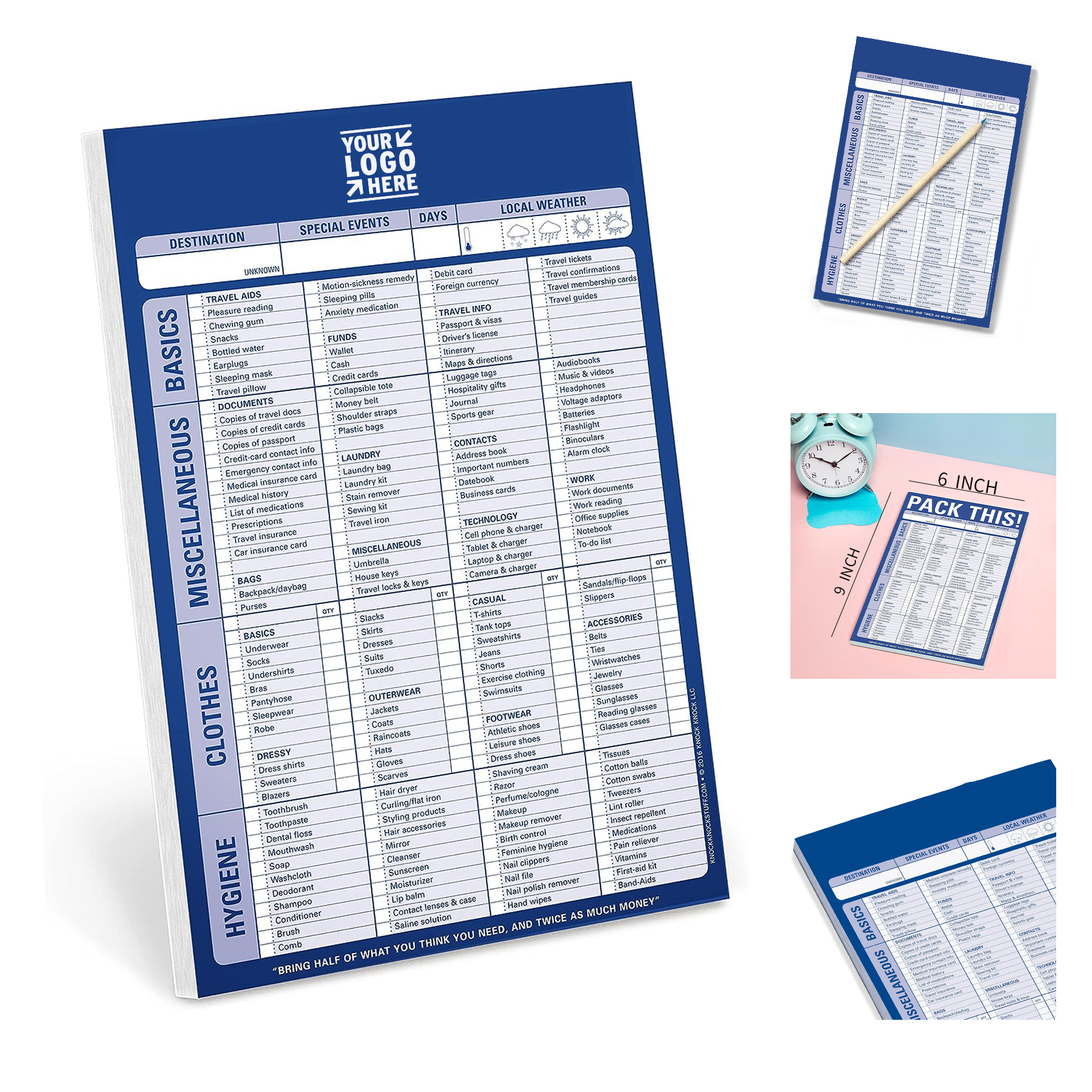6" x 9" 60 Sheets List Notepad