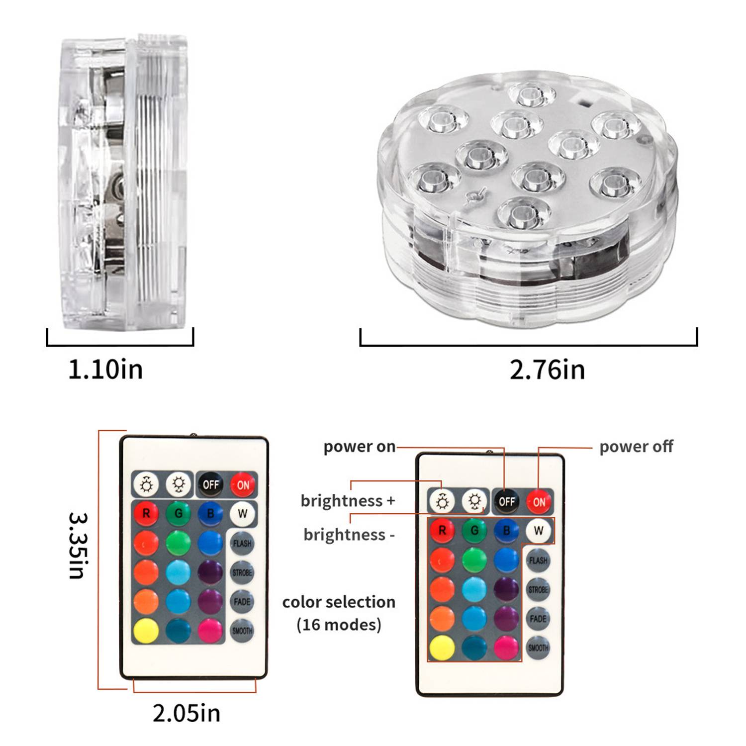 Submersible LED Diving Lights with Changing Battery Powered 4