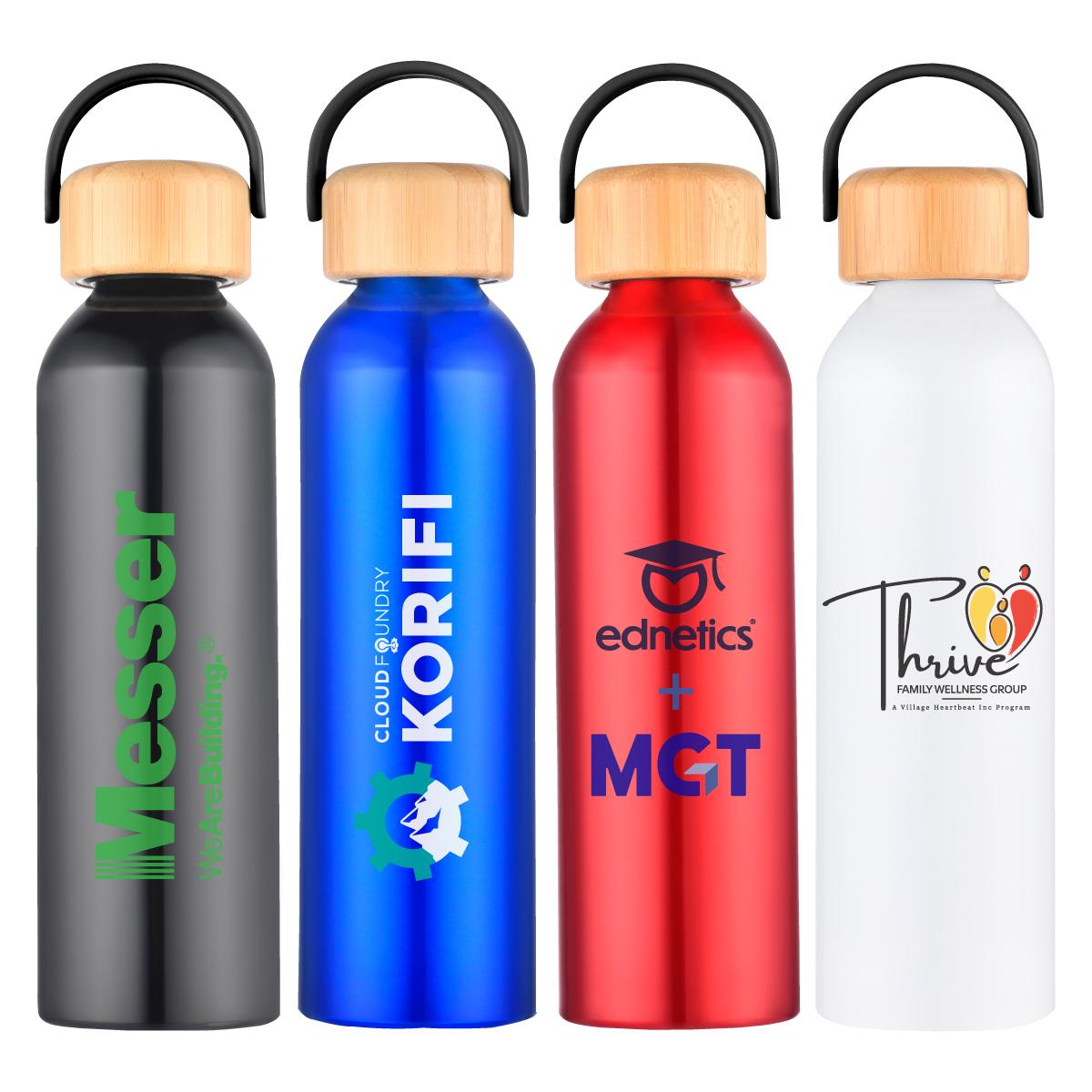 Volker 24 oz. Aluminum Bottle w/Bamboo Lid 1