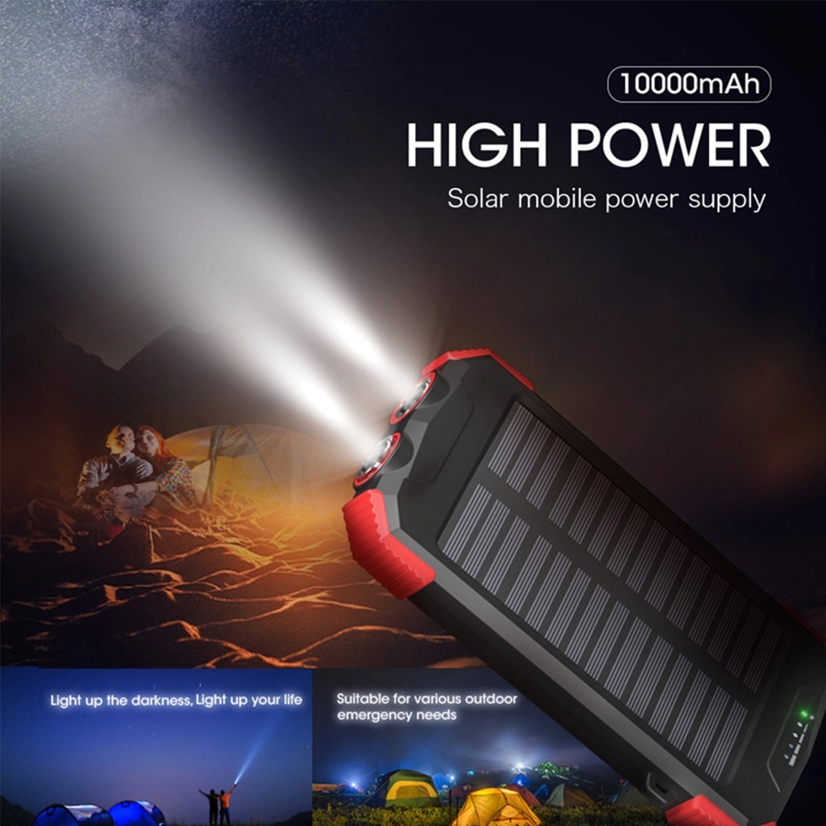 10,000Mah Solar Power Portable Charger 3