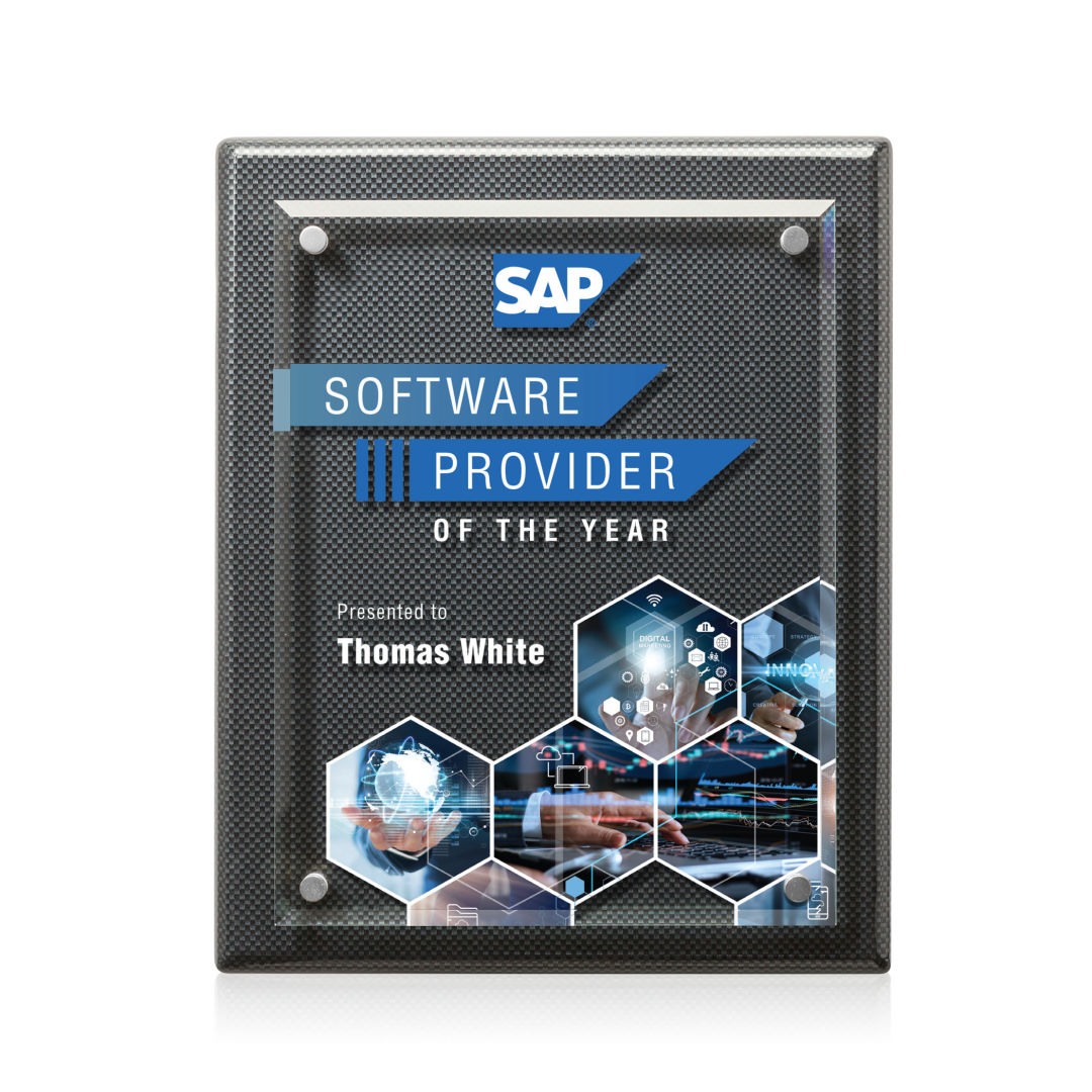 Caledon VividPrint™ Plaque - Carbon Fibre/Silver 4
