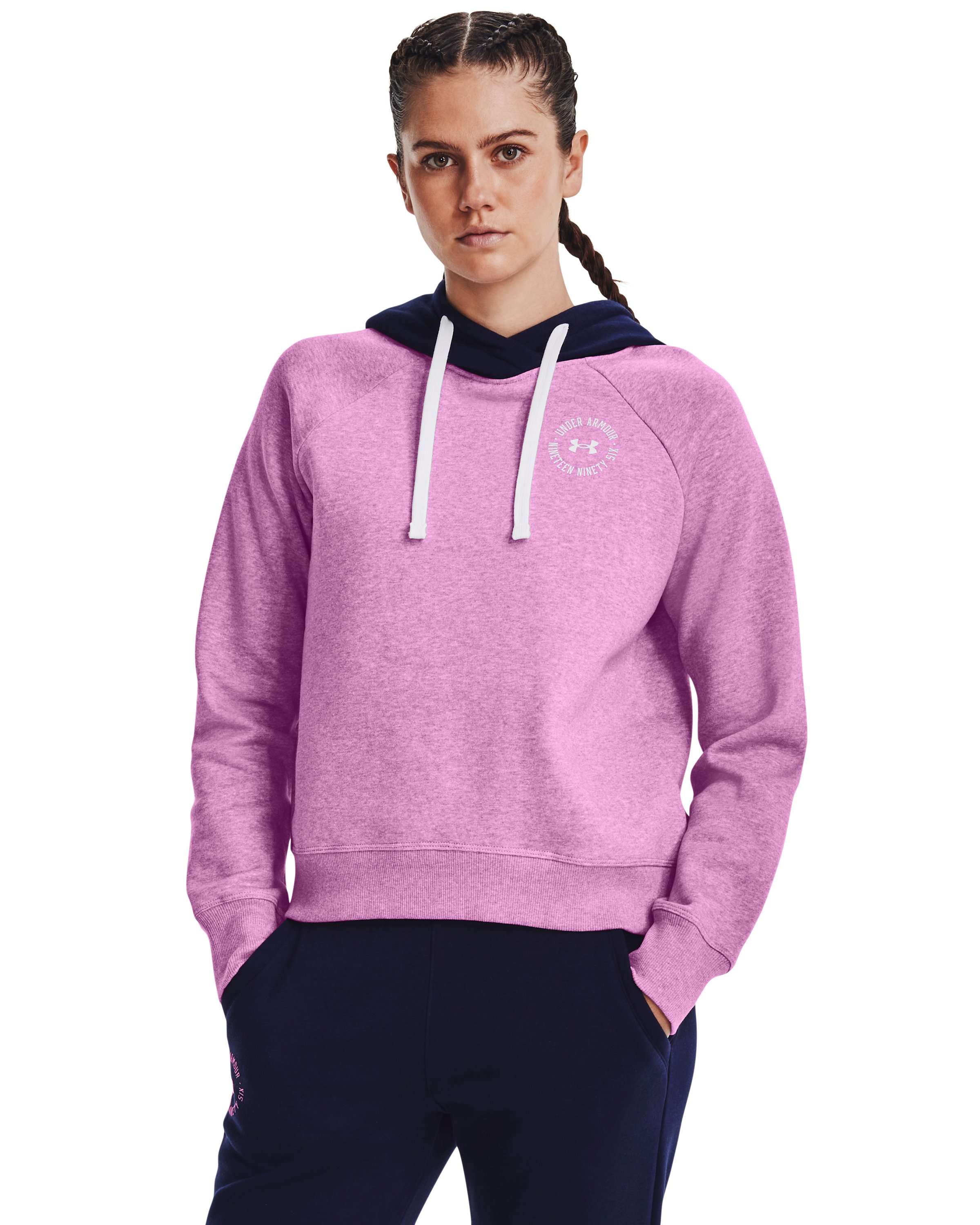 UA Rival Fleece Colorblock Women's Hoodie 1