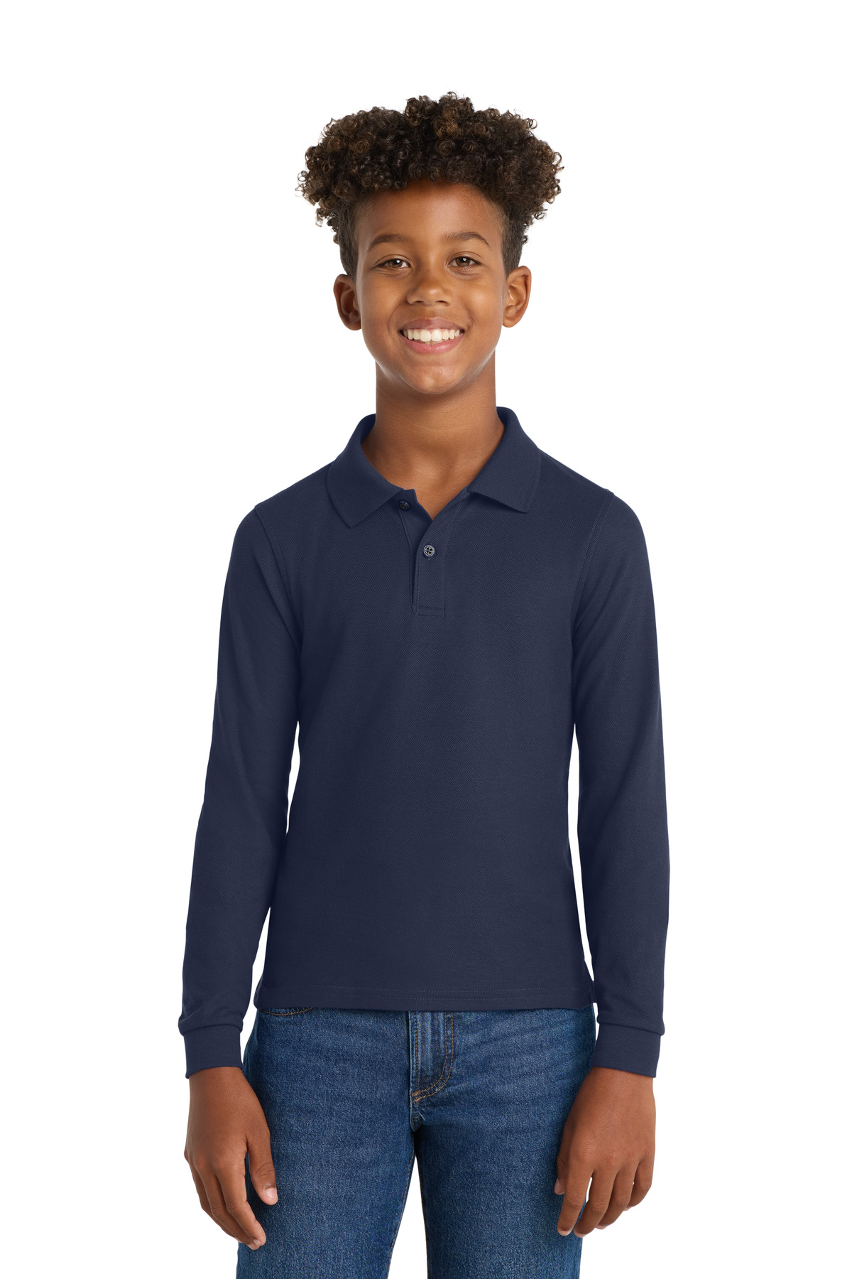 Port Authority Youth Long Sleeve Silk Touch Polo. Y500LS 24