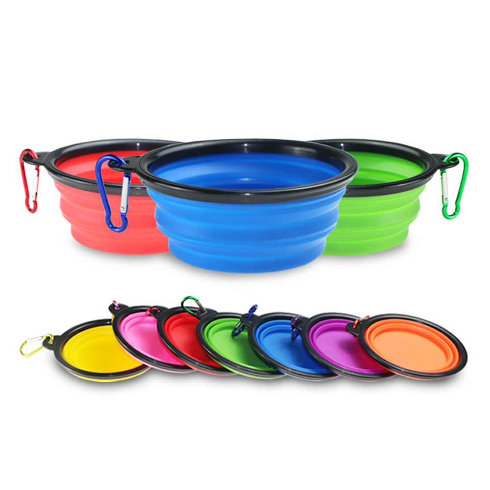 Silicone Collapsible Pet Bowl With Carabiner 11