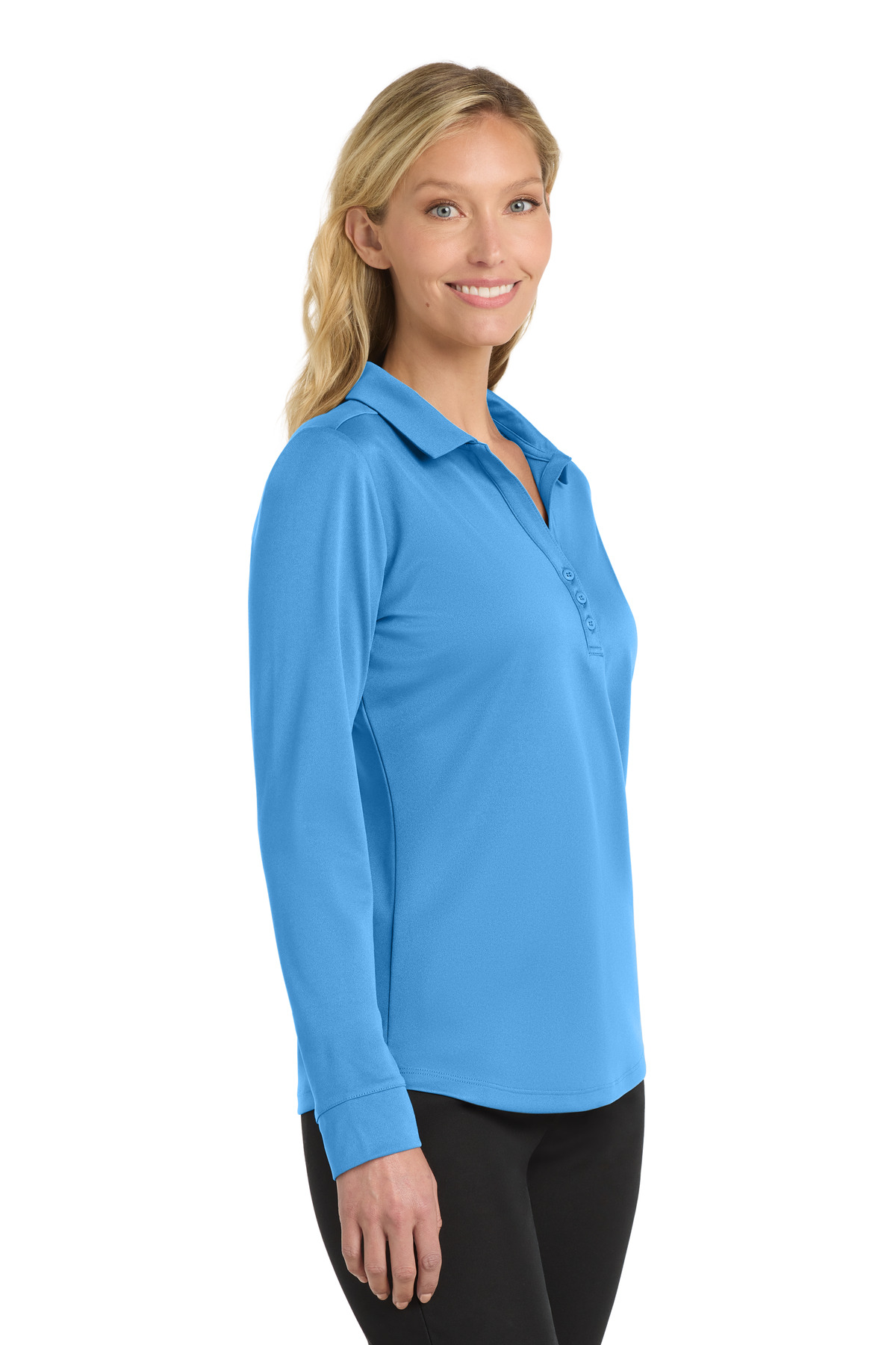 Port Authority Women's Silk Touch Performance Long Sleeve Polo. L540LS 21