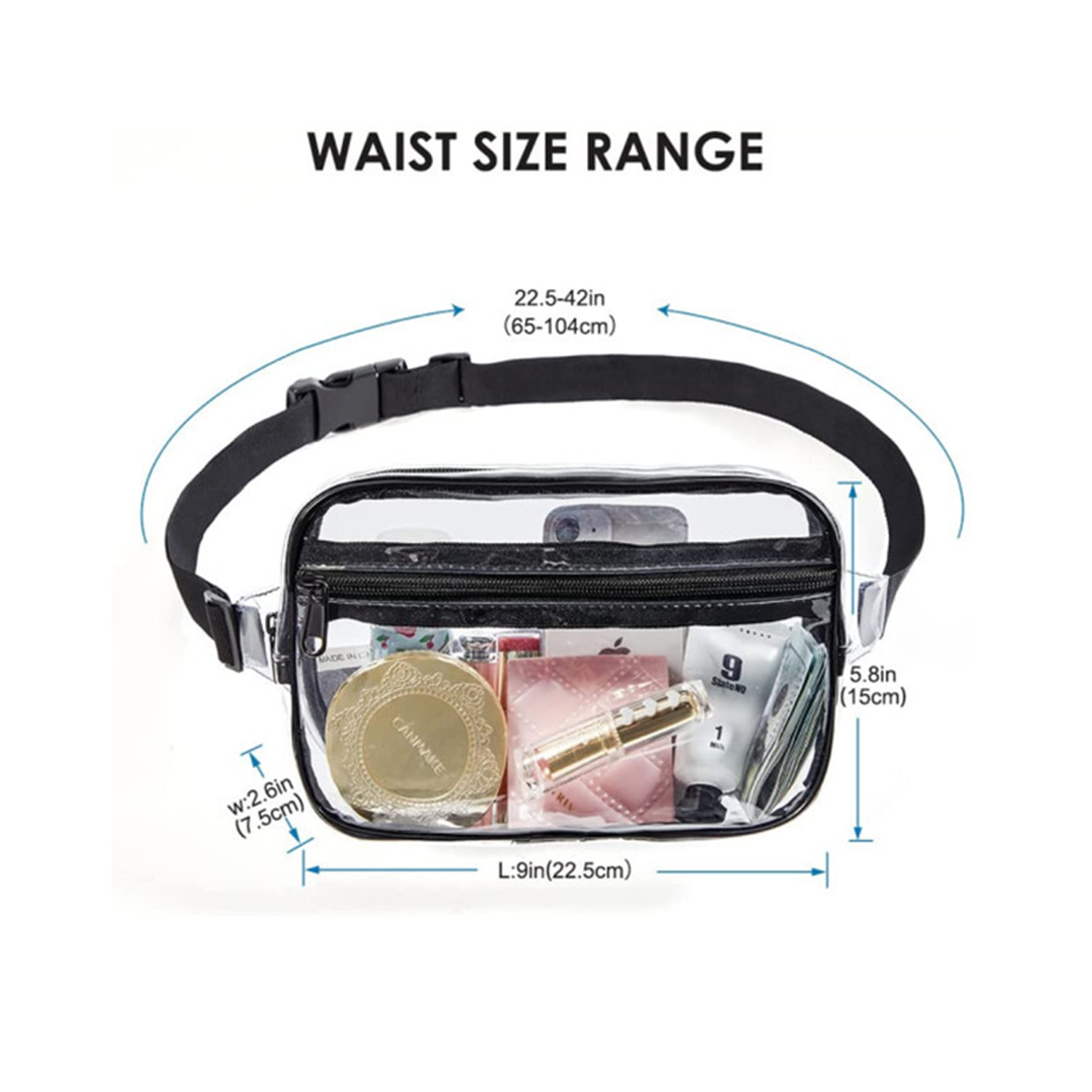 Waterproof Clear PVC Waist Bag 2