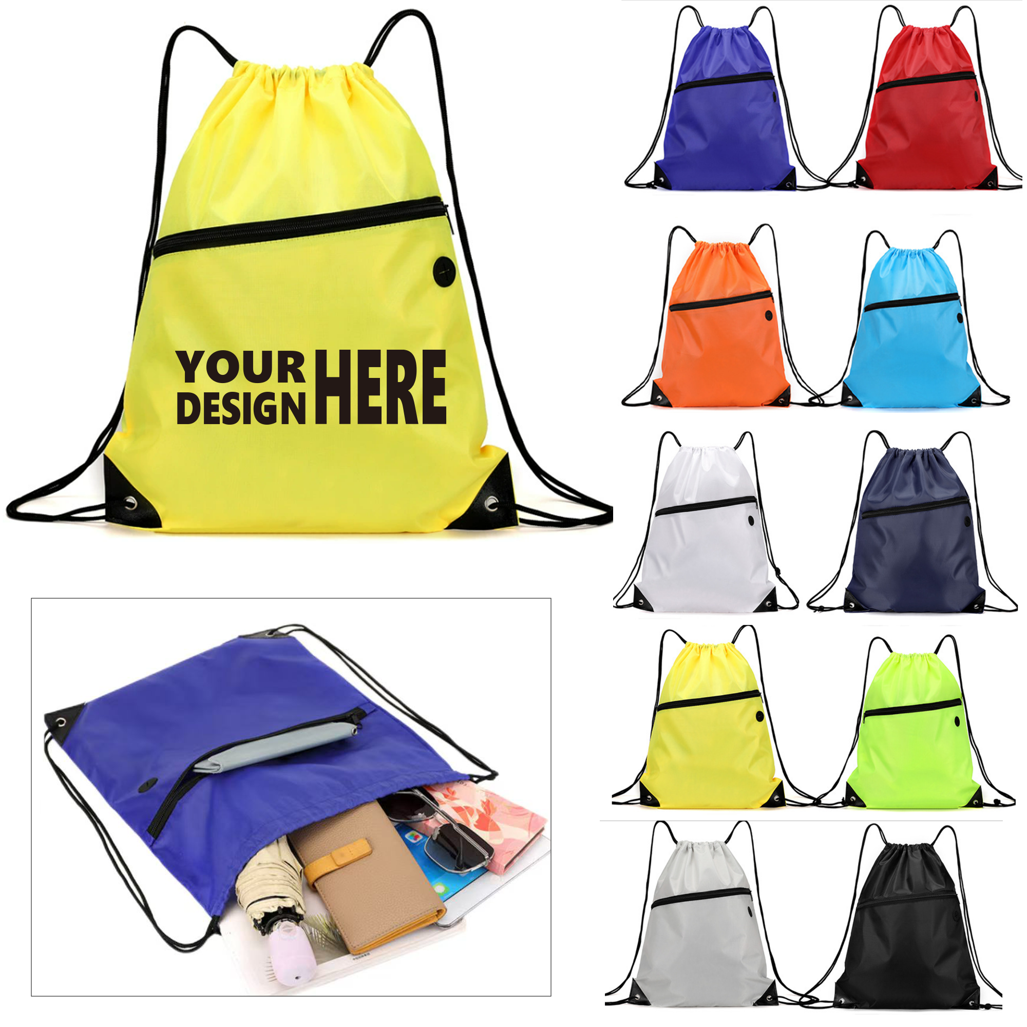 Polyester Fabric Drawstring Bag 2