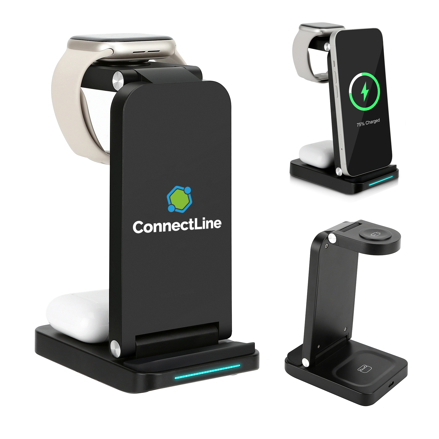 3-in-1 15W Wireless Charging Stand 4