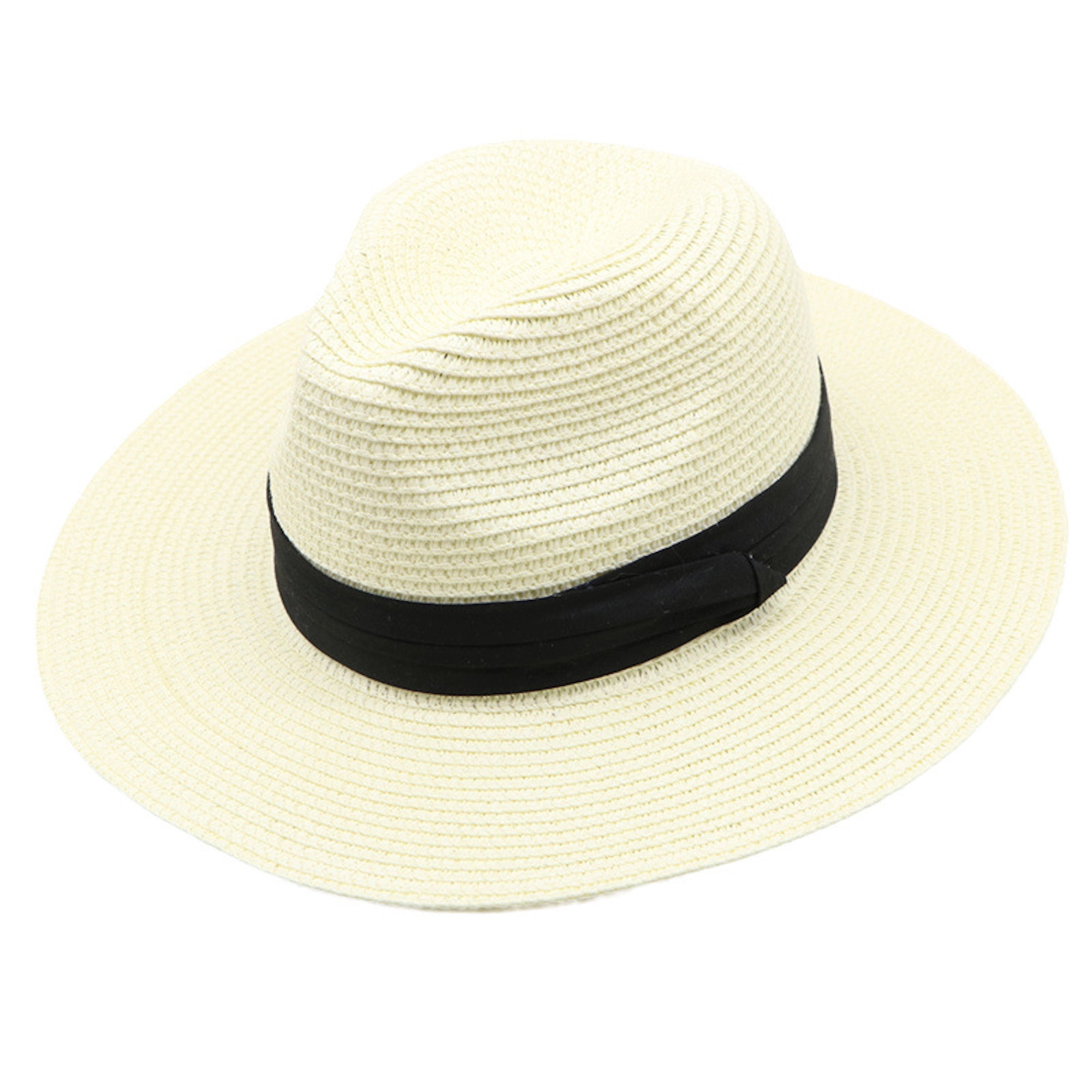 Wide Brim Straw Panama Roll up Hat Fedora Beach Sun Cap 10