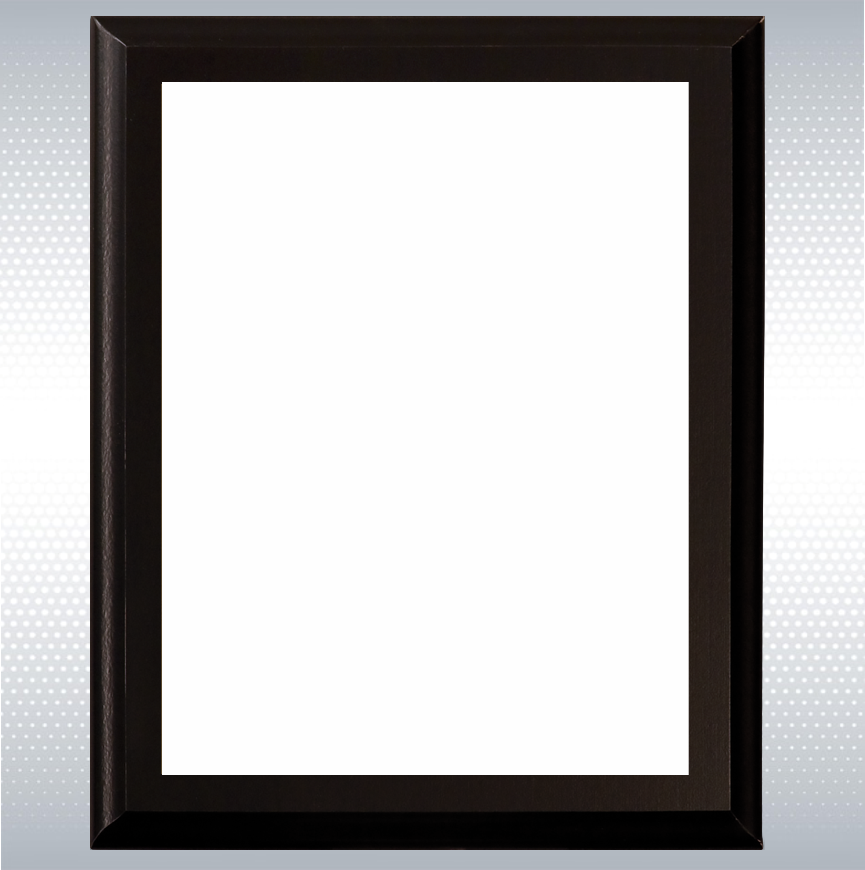 Black Matte Finish Wood Plaque w/Full Color Sublimated Plate 4