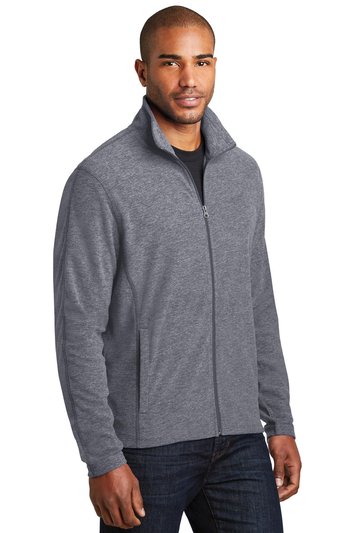 Port Authority Heather Microfleece Full-Zip Jacket. F235 16
