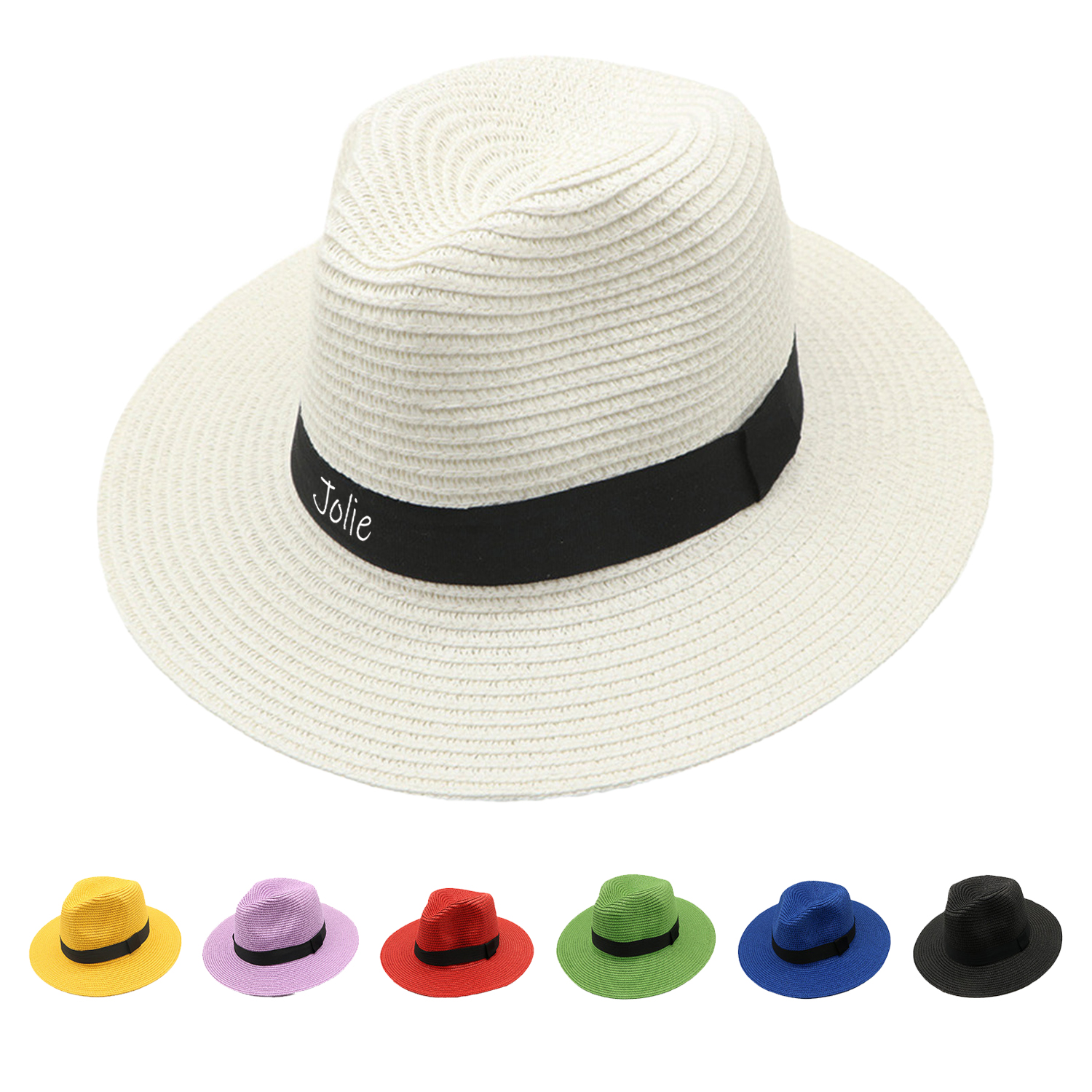 Unisex travel Straw Panama Hat 5