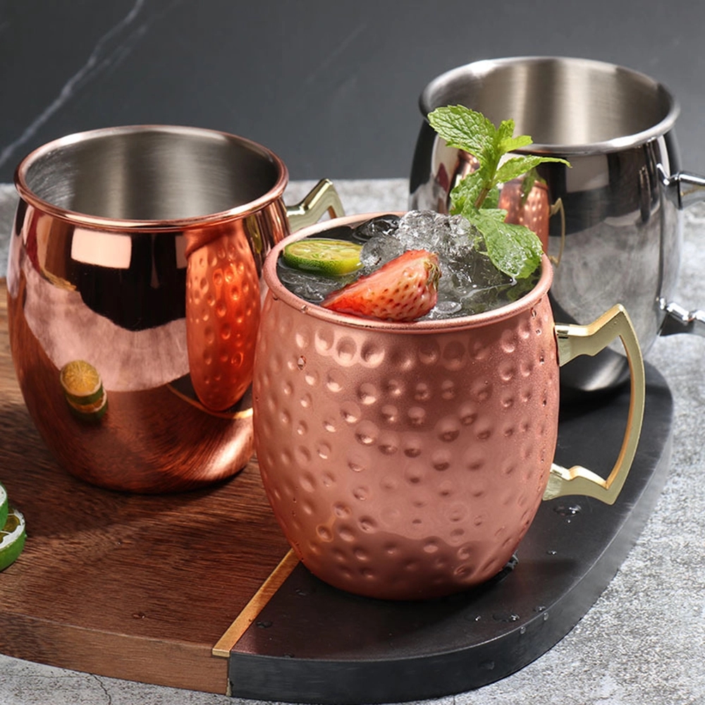 18 Oz. Copper Coated Stainless Steel Moscow Mule Mugs 4