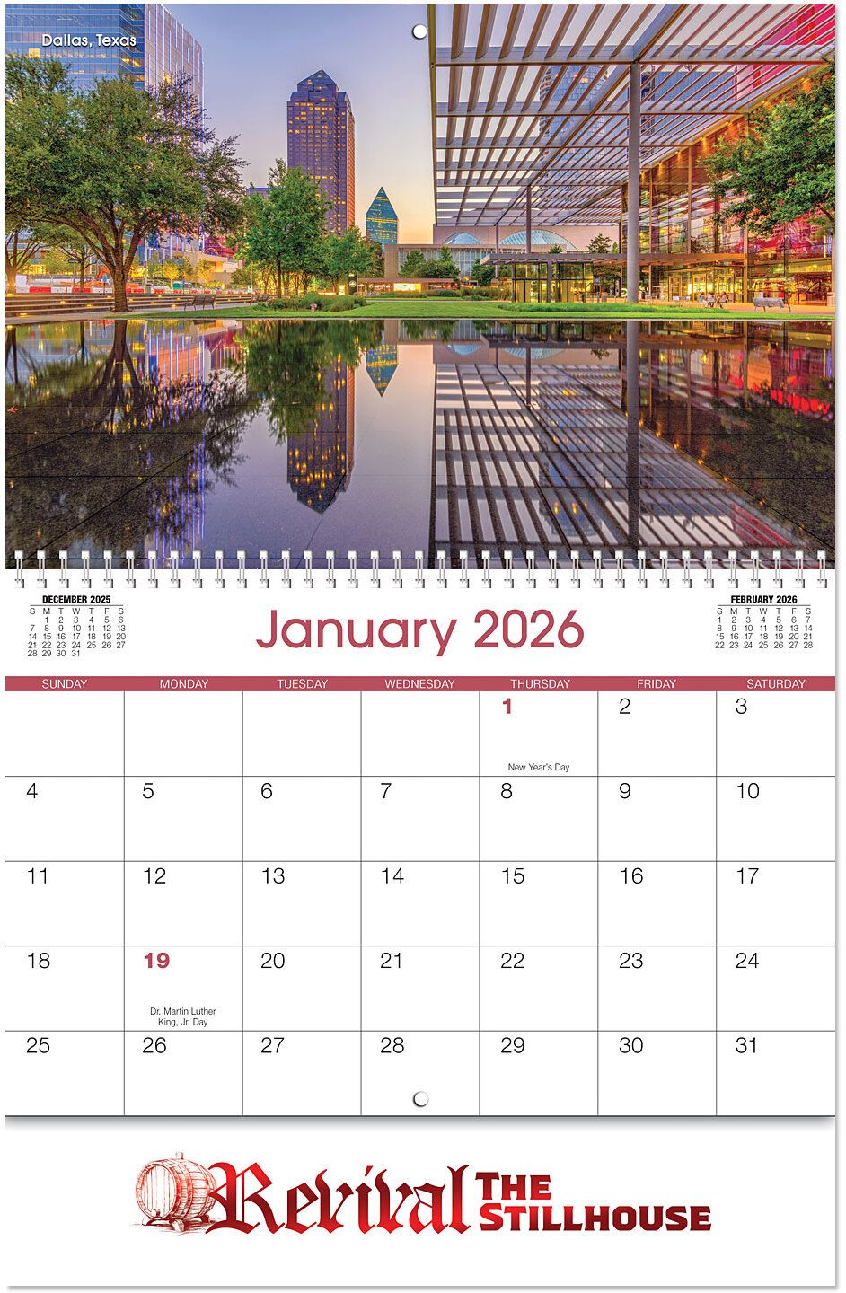 AMERICAN SPLENDOR SPIRAL WALL CALENDAR 20
