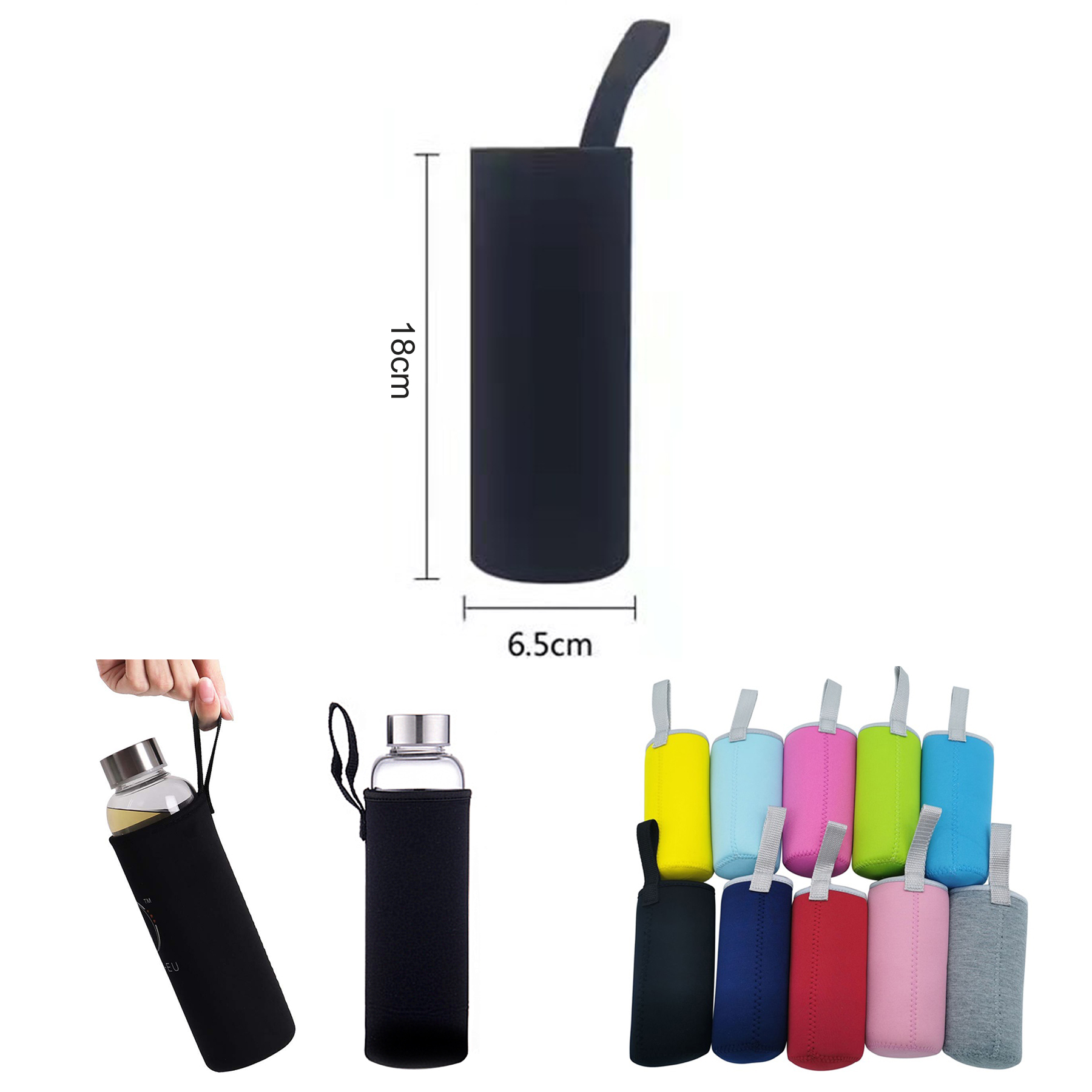 18 oz Neoprene Water Bottle Sleeve 2