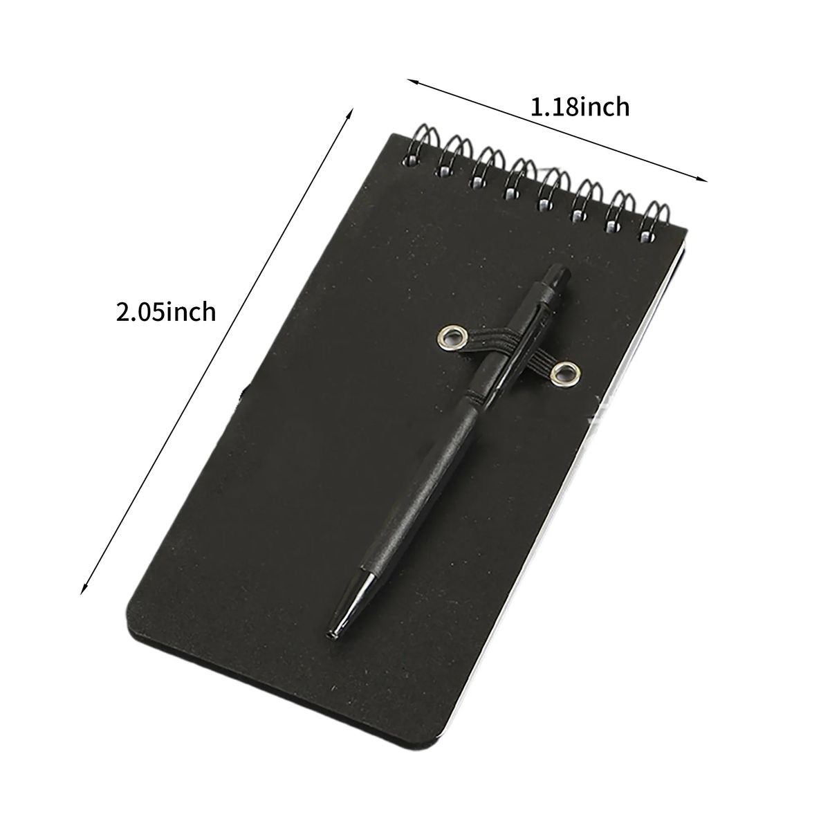 Pocket Spiral Notebook with Pen Slot, Customizable with Logo 3
