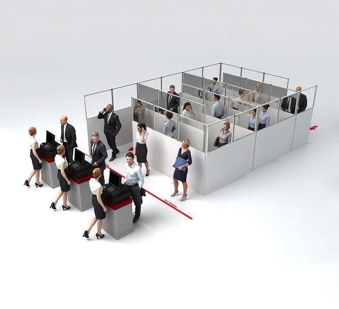SEG Portable S Shape Queuing Panel (12ft x 6ft) 3