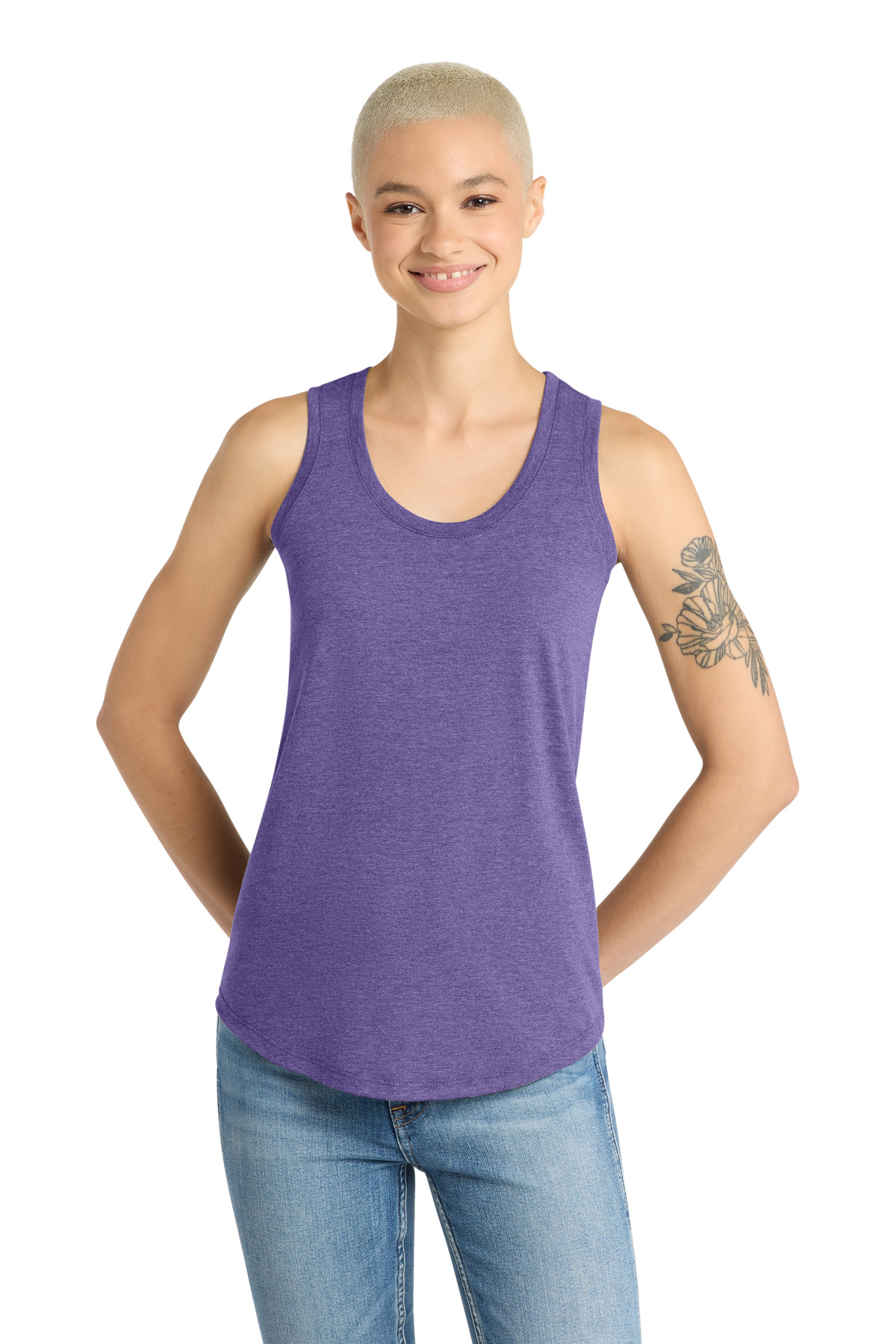 District Women's Perfect Tri Racerback Tank. DM138L 116